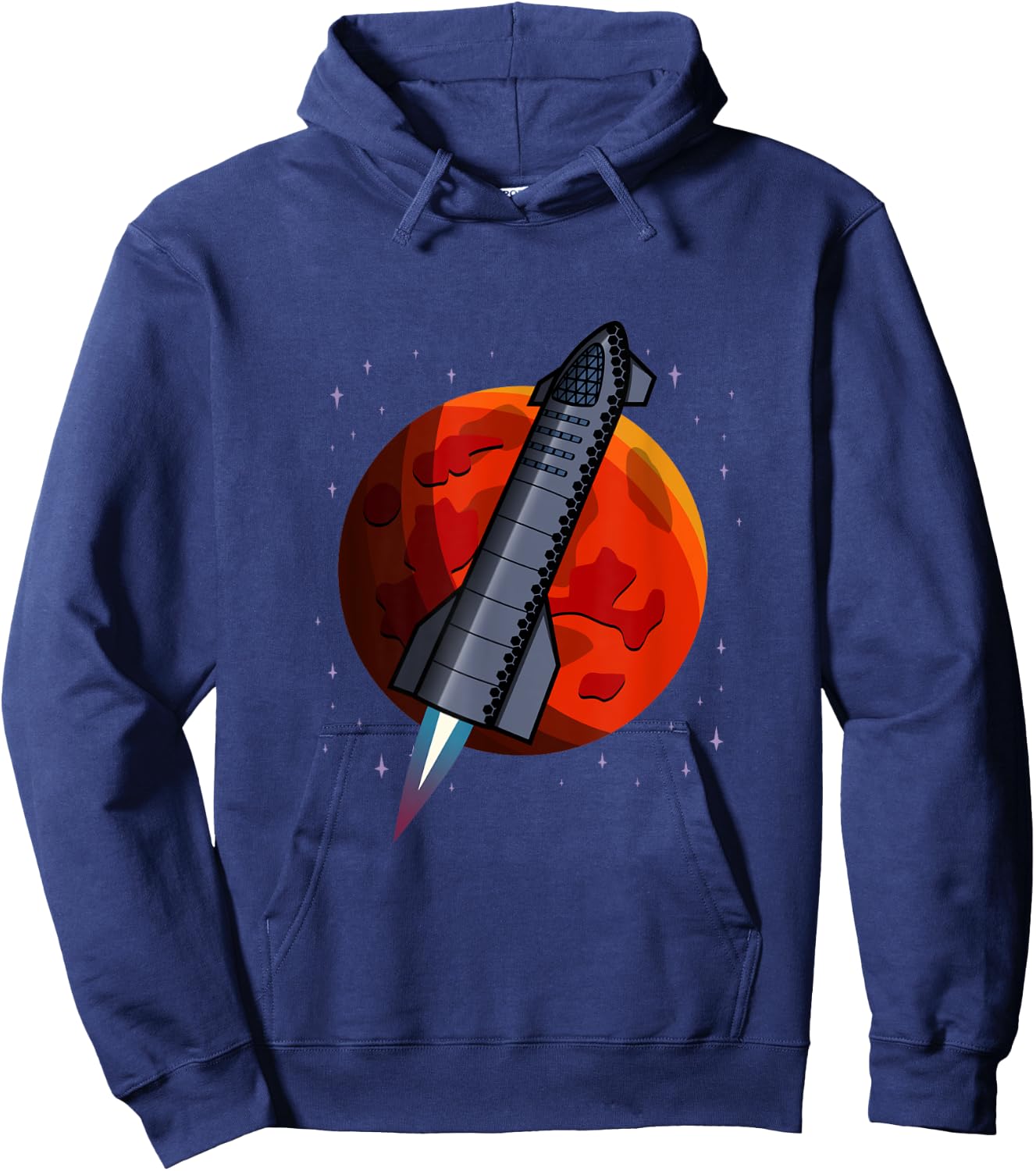 Starship Space Rocket X Mars Raptor Launch Hoodie - Hoodie | Navy