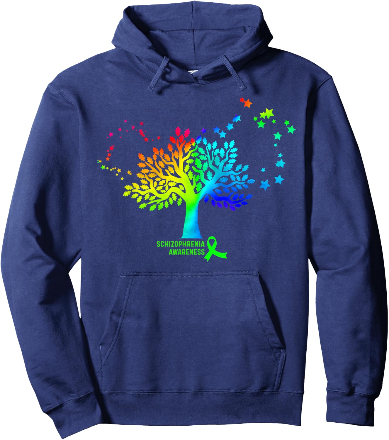 Retro Schizophrenia Awareness Hoodie - Hoodie | Navy