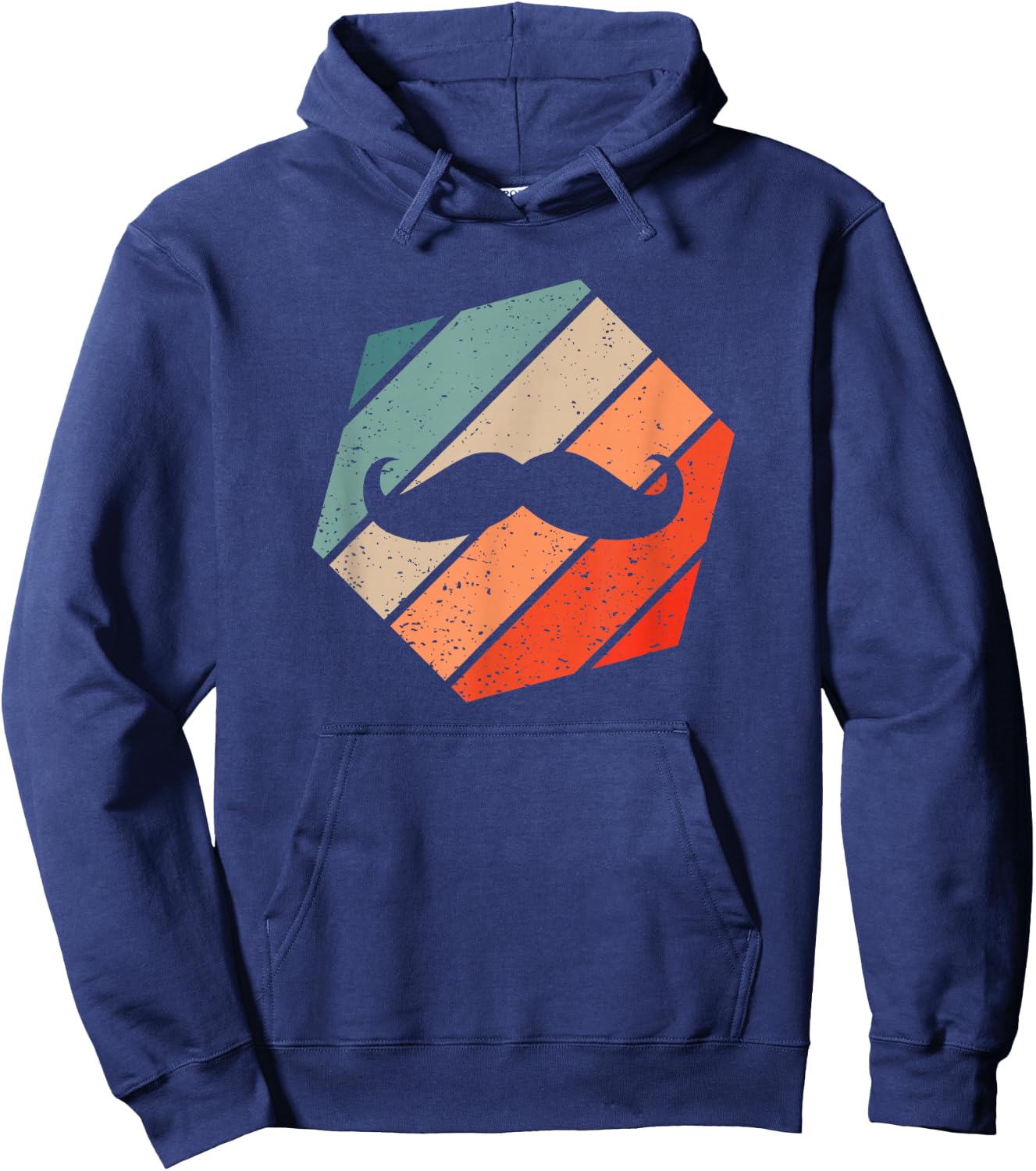 Mustache Retro Style Vintage Hoodie - Hoodie | Navy