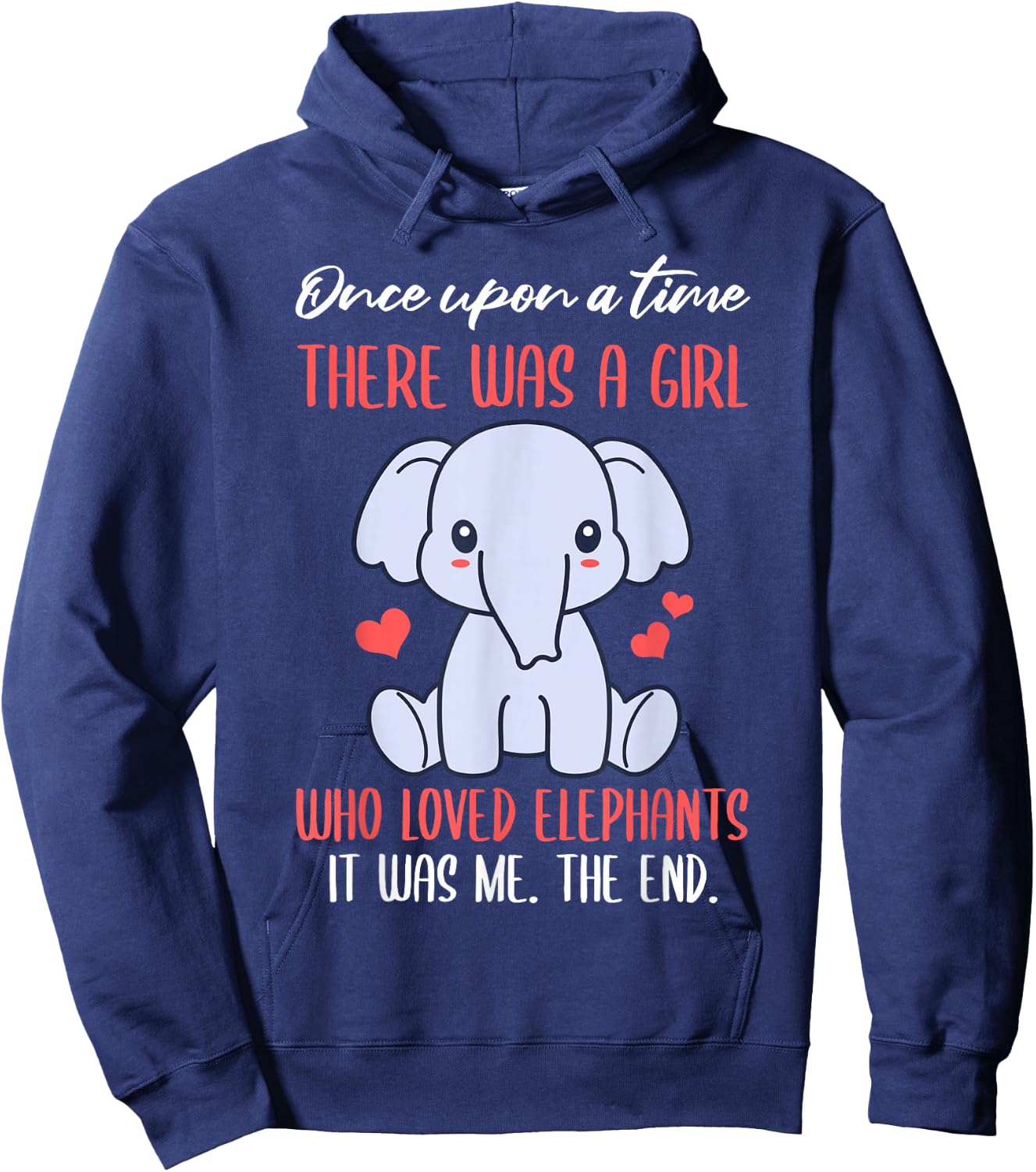 Once There Was A Girl Who Loved Elephants Hoodie - Hoodie | Navy