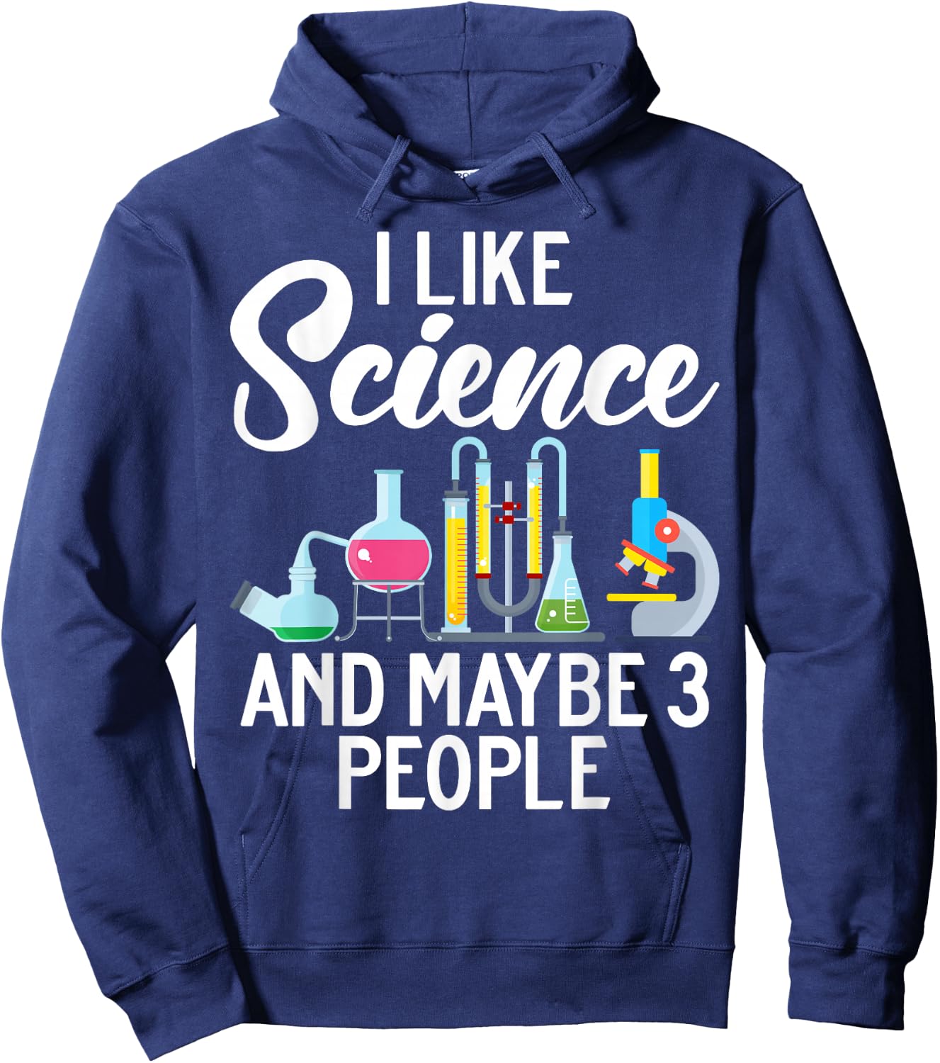 I like Science and maybe 3 People Scientist Hoodie - Hoodie | Navy