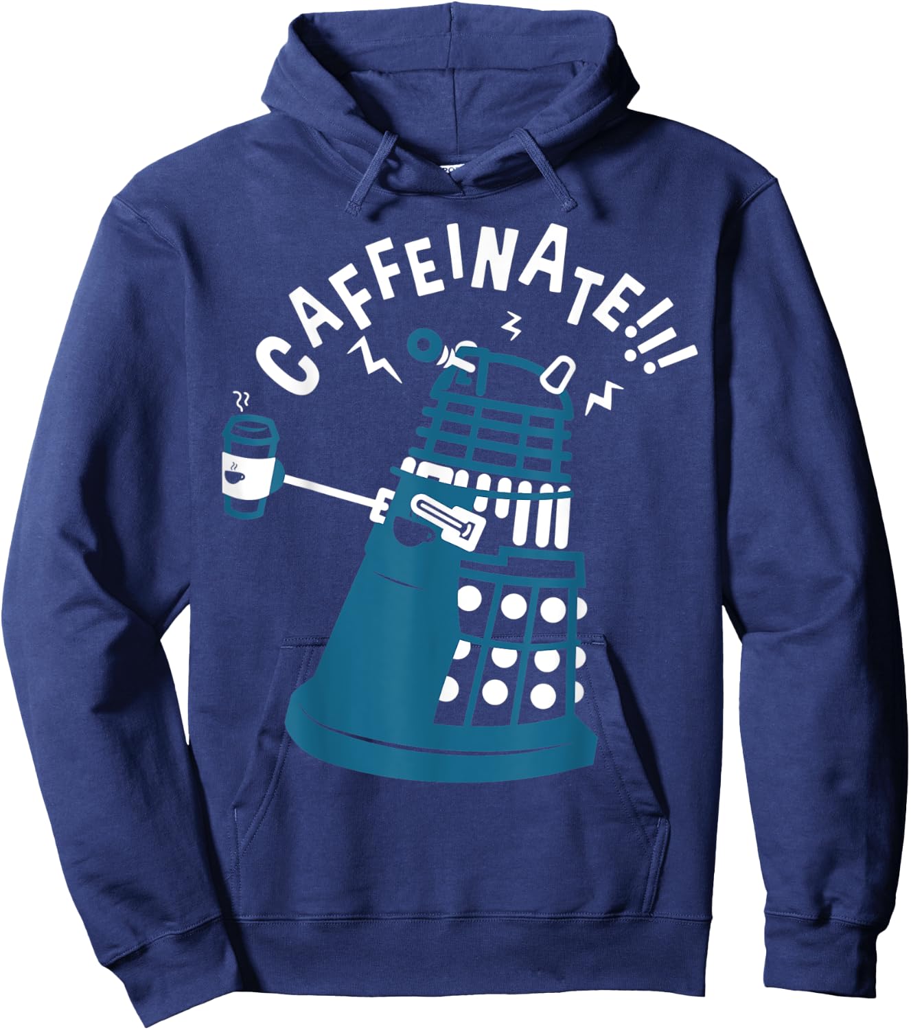Caffeinate Funny Coffee Gift Hoodie - Hoodie | Navy