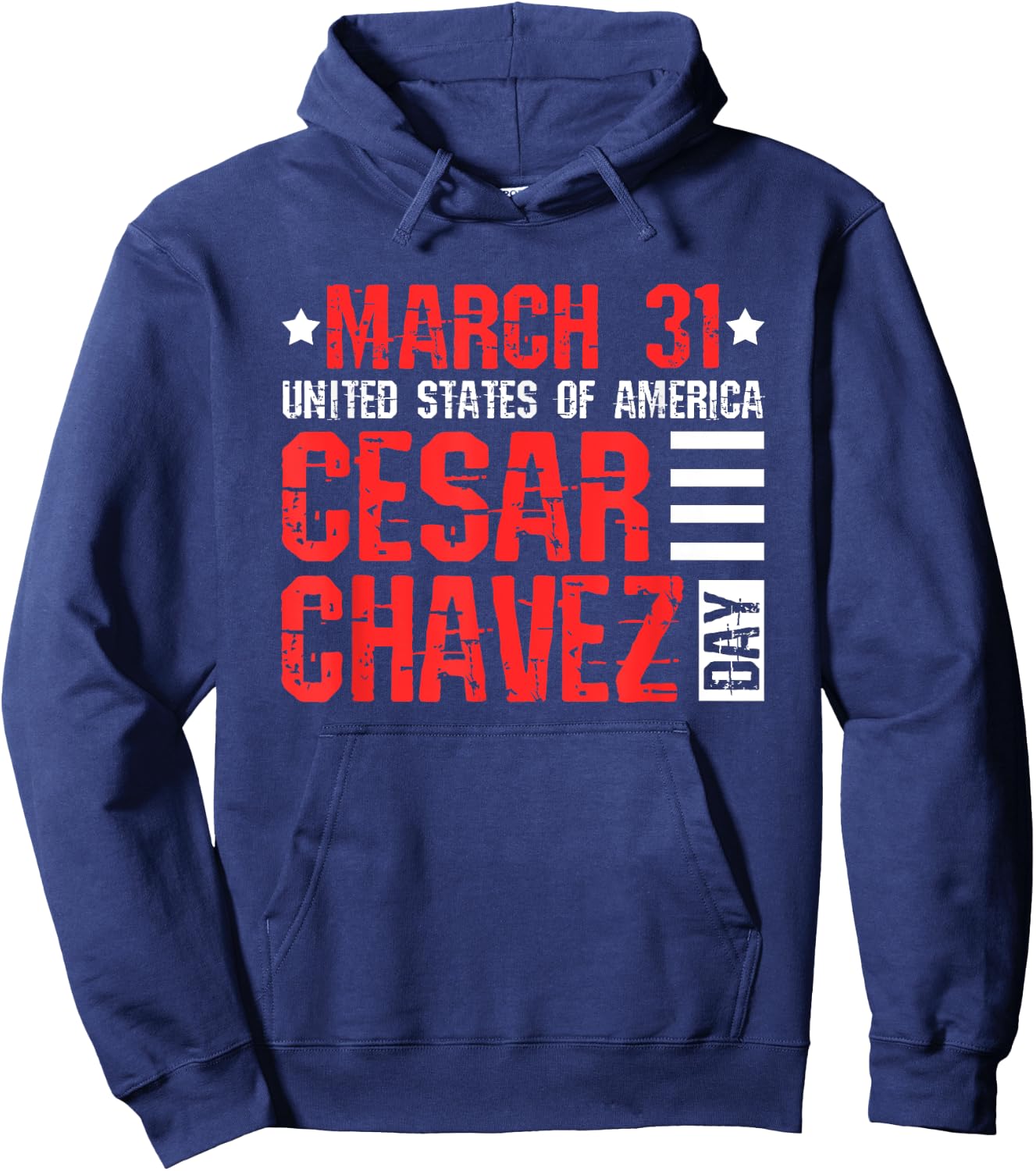Cesar Chavez Shirt Hoodie - Hoodie | Navy