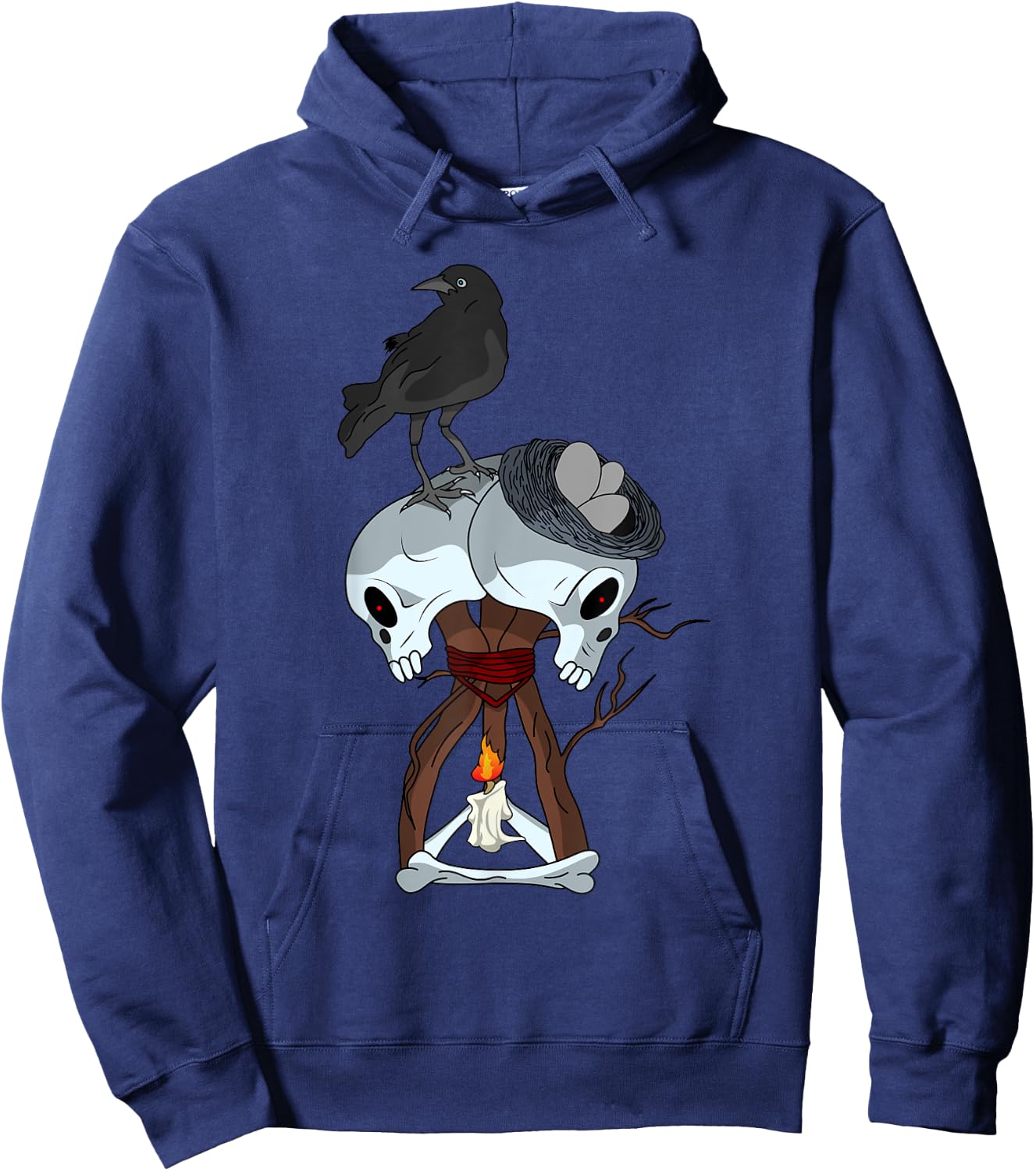 Skull hex Crow Video Game Hoodie - Hoodie | Navy