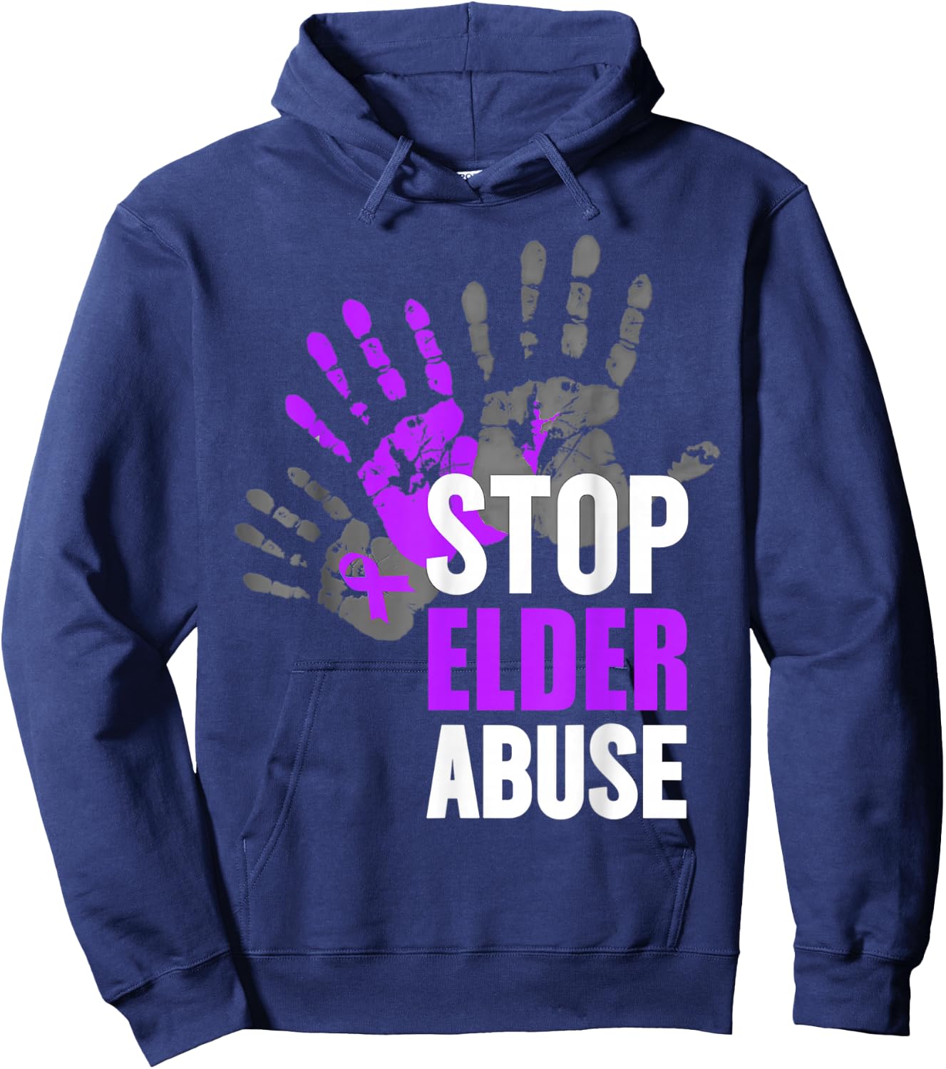 Stop Elder Abuse Elder Abuse Awareness Hoodie - Hoodie | Navy