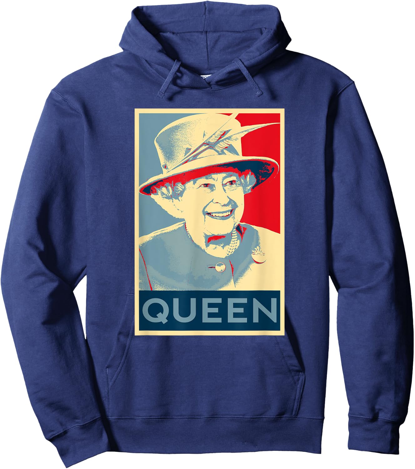 Elizabeth Her Royal Highness Queen of England Hoodie - Hoodie | Navy