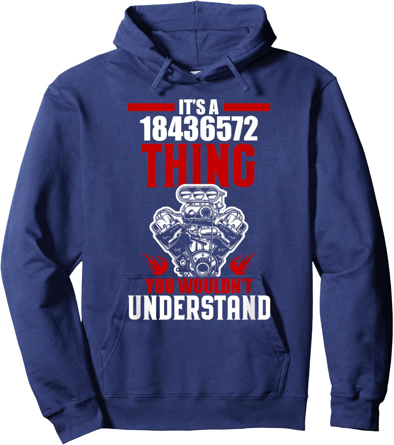 Chev V8 Engine 18436572 Fire Order Hoodie - Hoodie | Navy