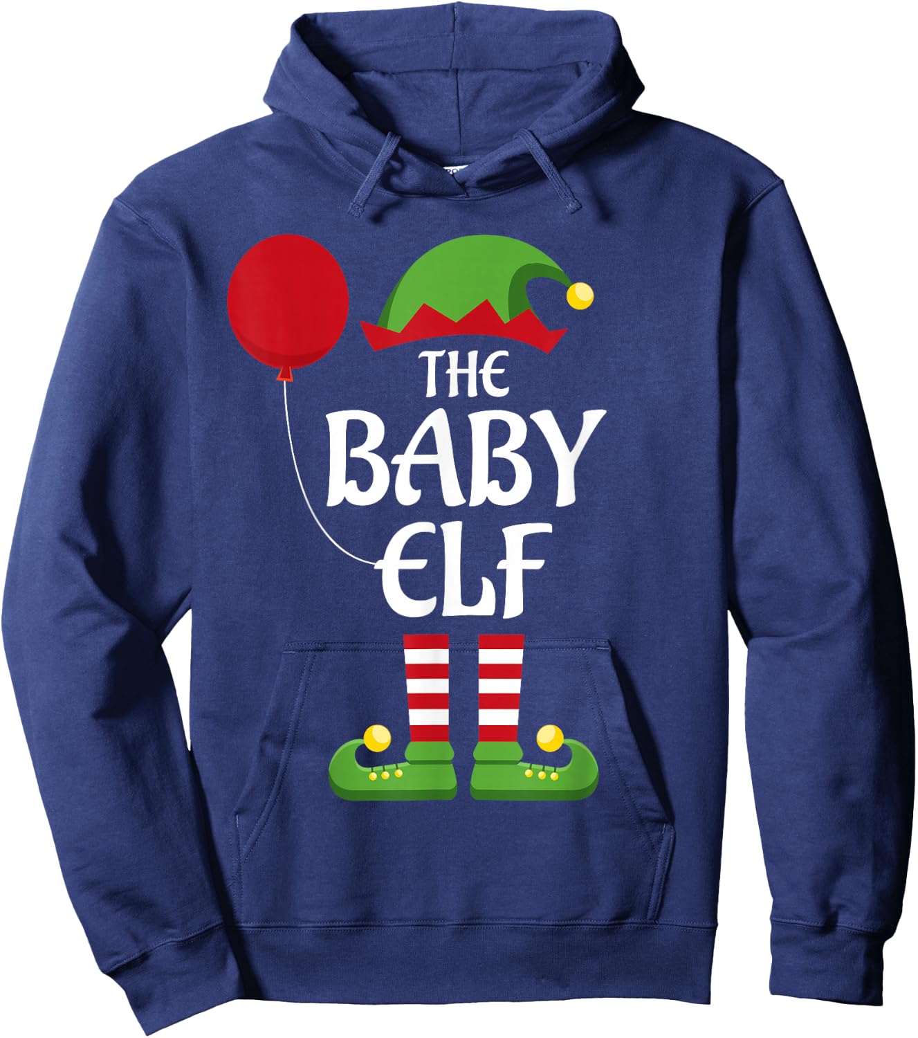 Baby Elf Family Matching Group Christmas Hoodie - Hoodie | Navy