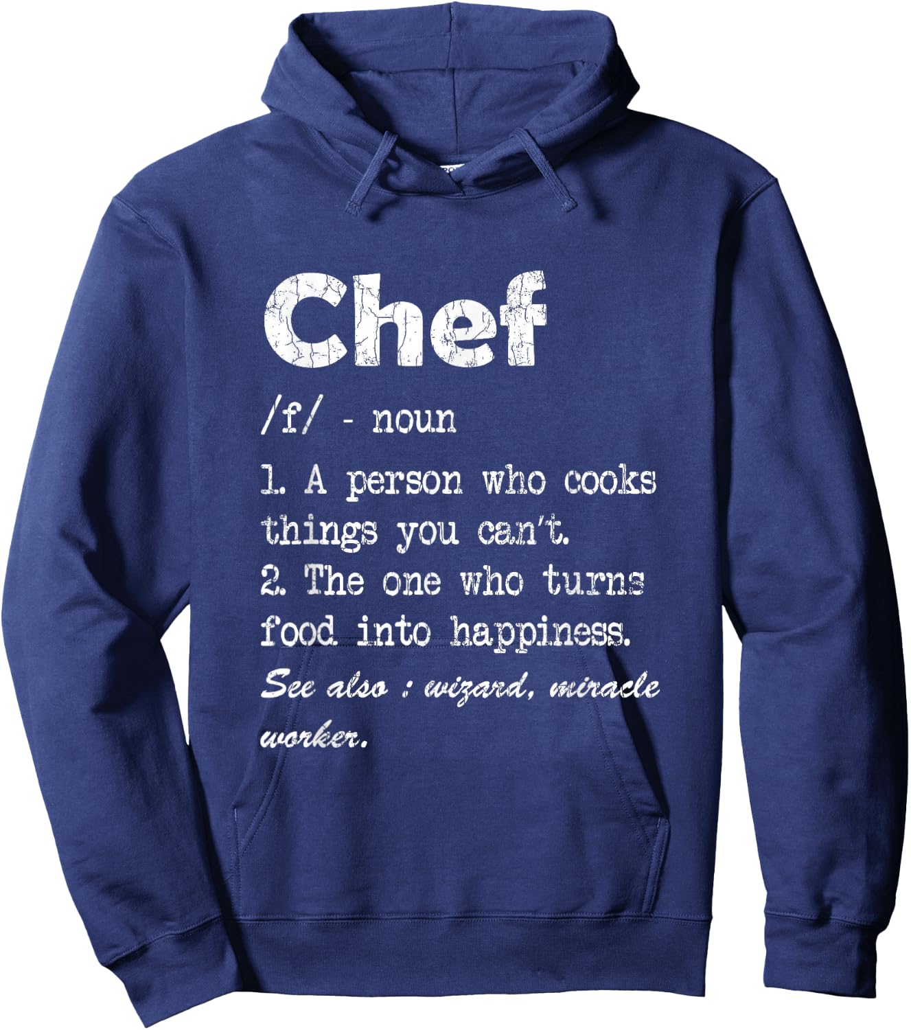 Chef Definition Funny Cook Cooking Graphic Hoodie - Hoodie | Navy
