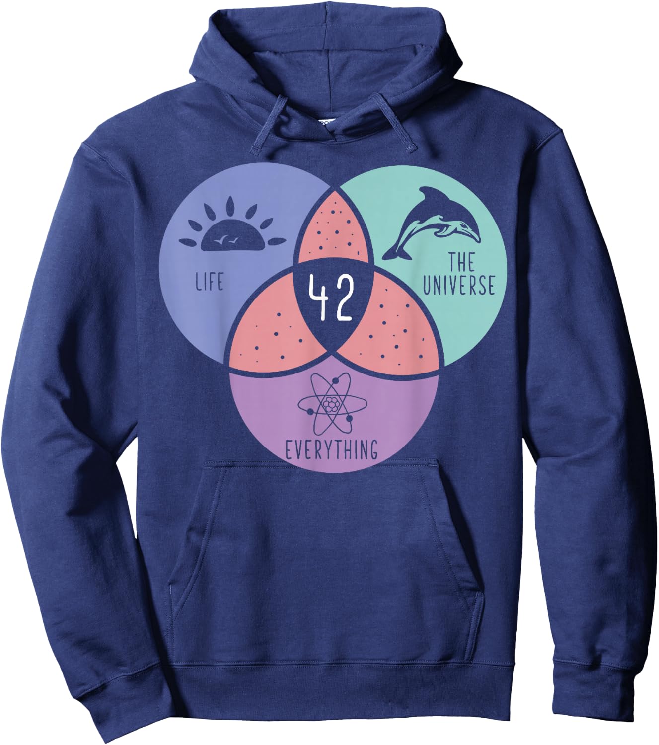 Life Universe Everything 42 Answer To Life Hoodie - Hoodie | Navy