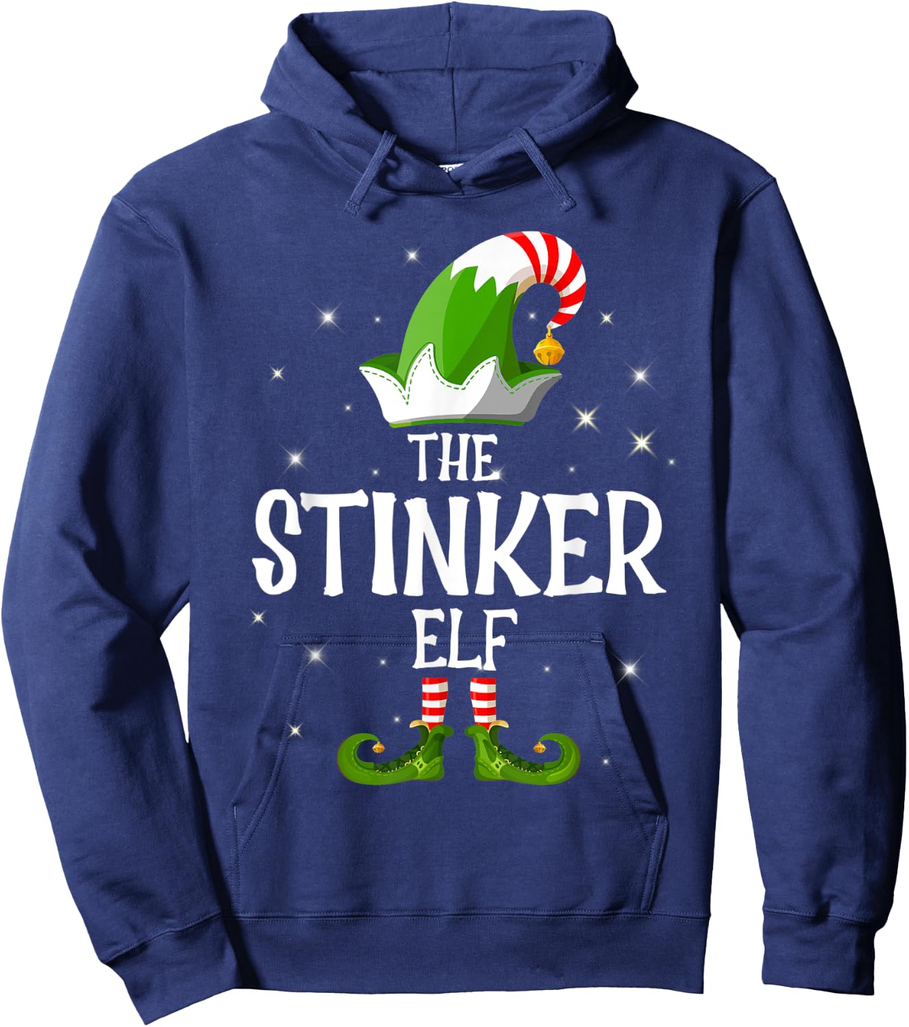 The Stinker Elf Family Matching Group Christmas Hoodie - Hoodie | Navy