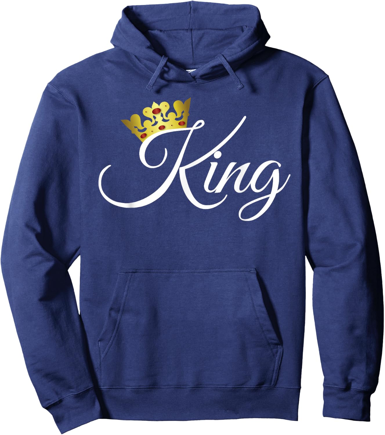 King and Queen Shirts Matching Couple Outfits Hoodie - Hoodie | Navy
