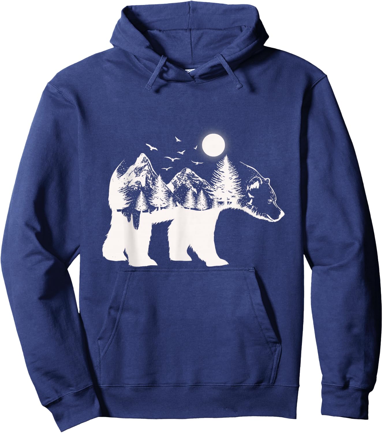 Bear illustration made of trees bears Hoodie - Hoodie | Navy