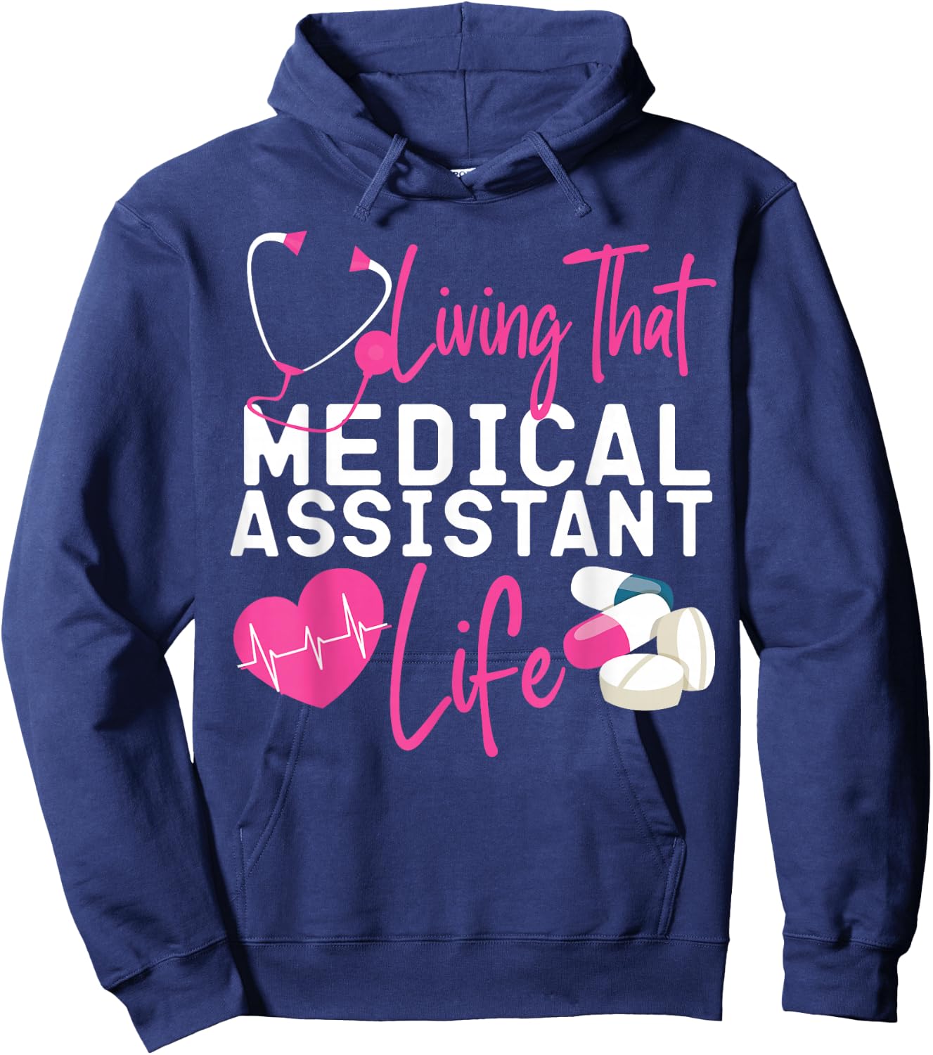 Certified Medical Assistant Life CMA Hoodie - Hoodie | Navy