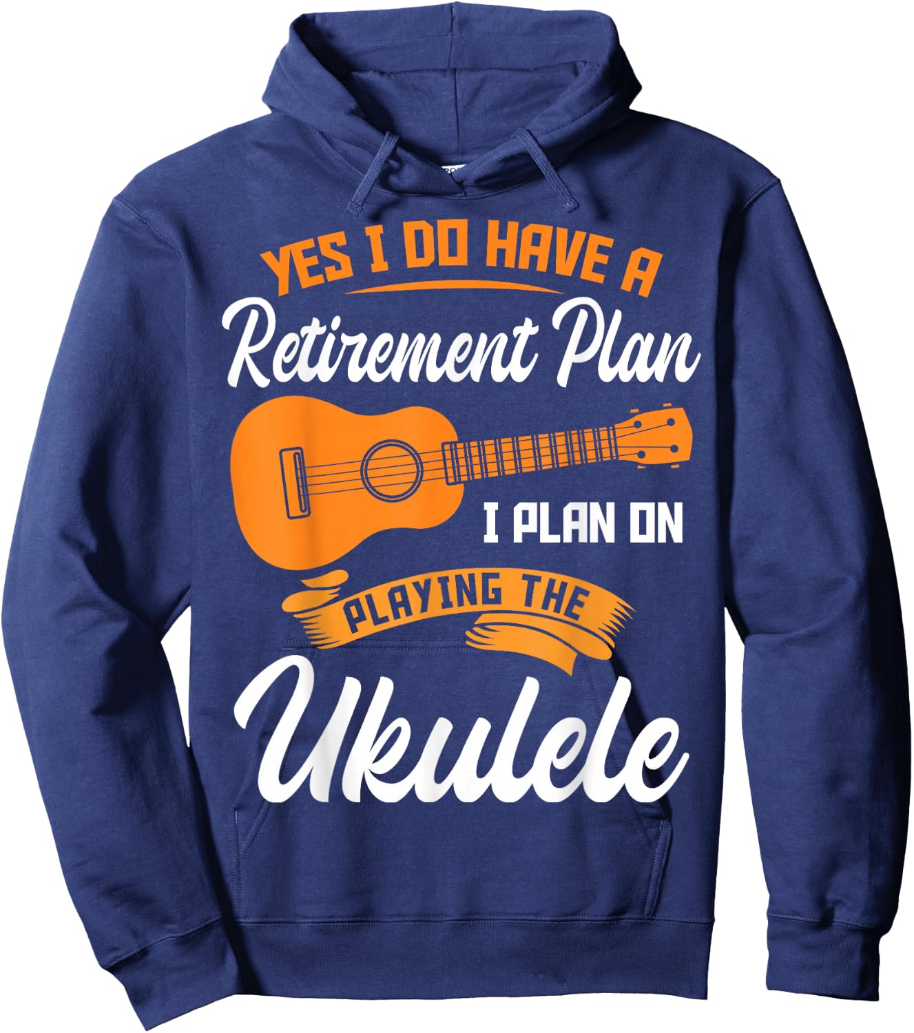 Funny Retirement Ukulele Player Guitar Hoodie - Hoodie | Navy