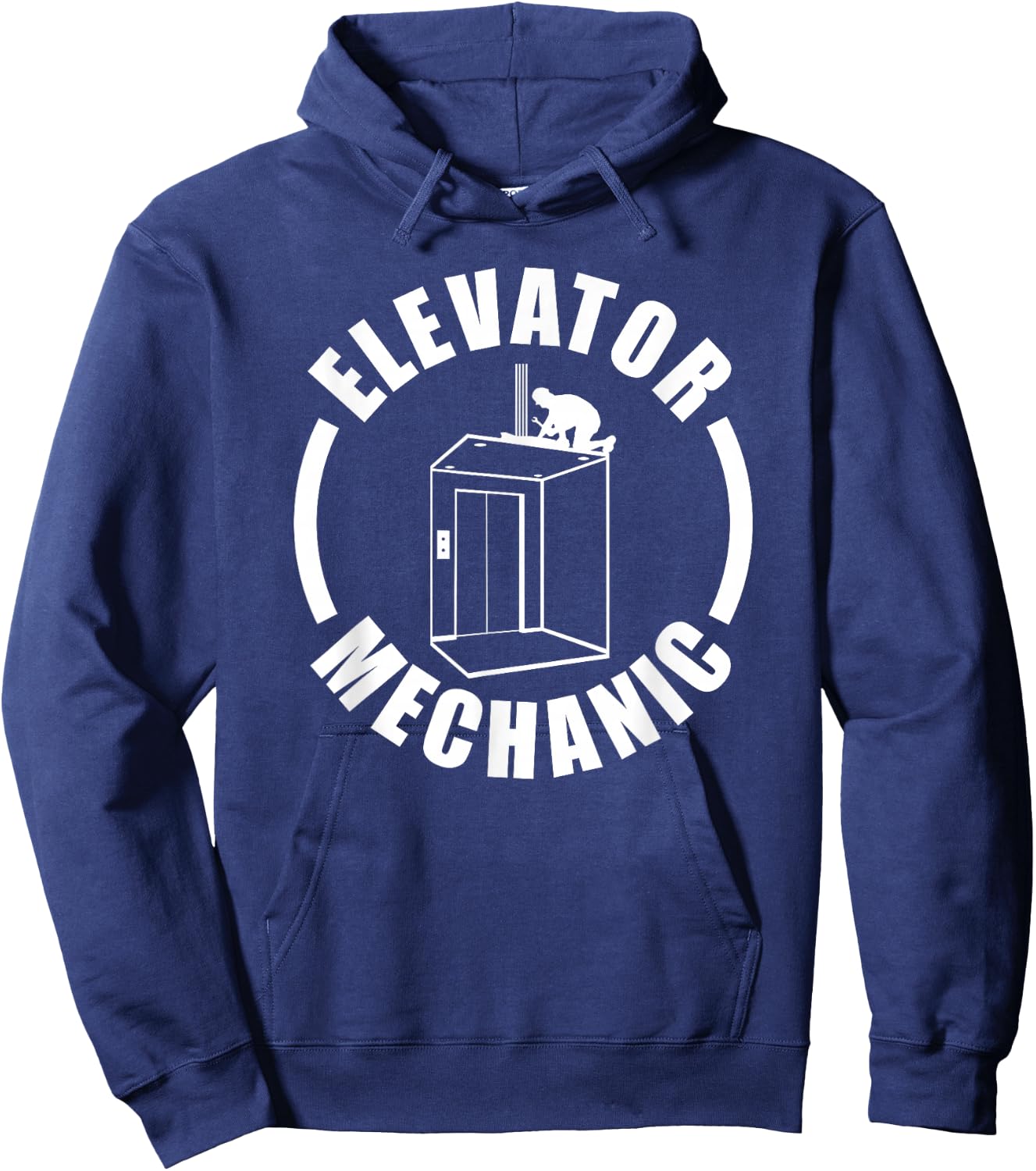 Elevator Mechanic Service Maintenance Hoodie - Hoodie | Navy