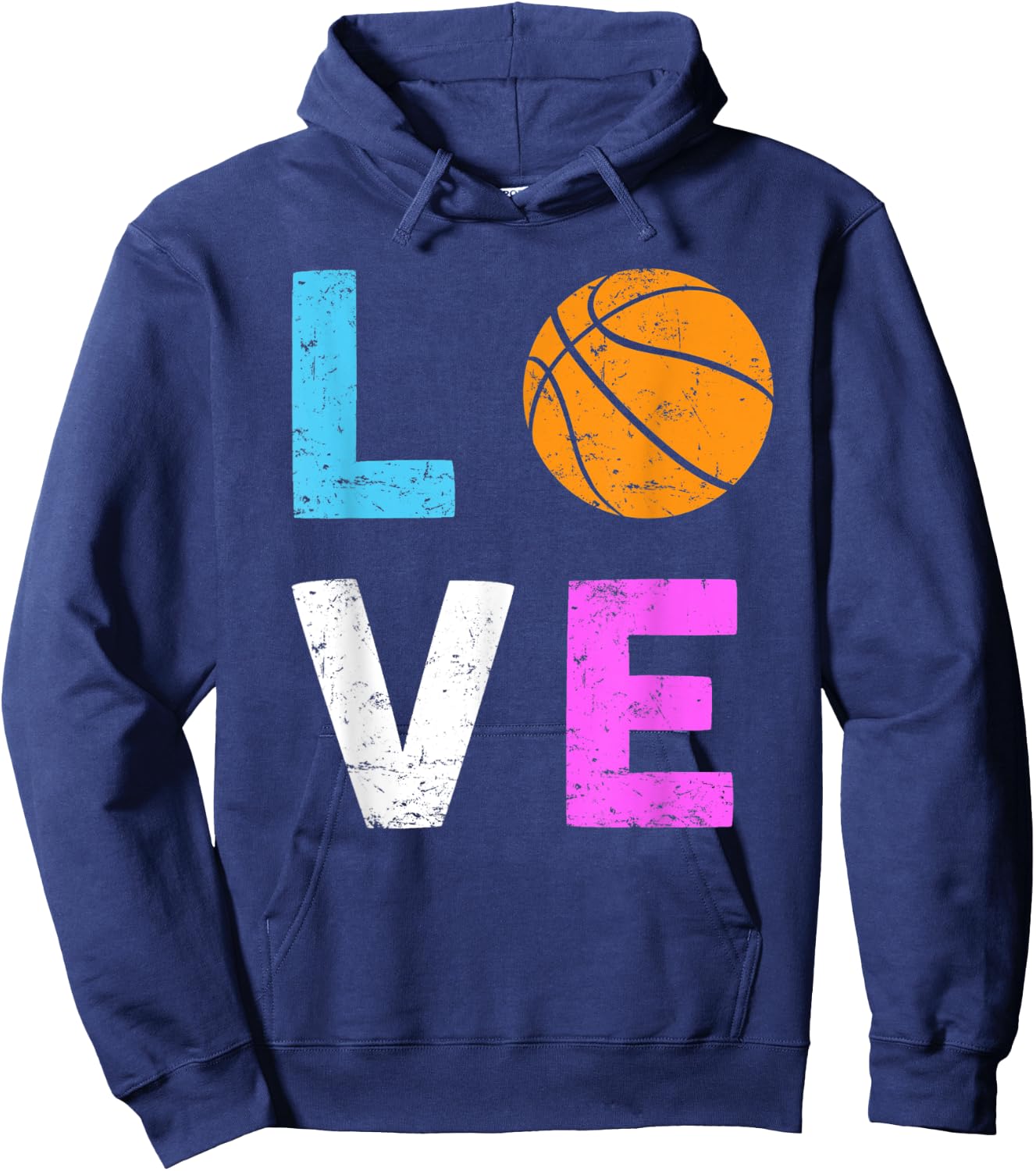 Basketball Love Basketball Player and Girls Hoodie - Hoodie | Navy
