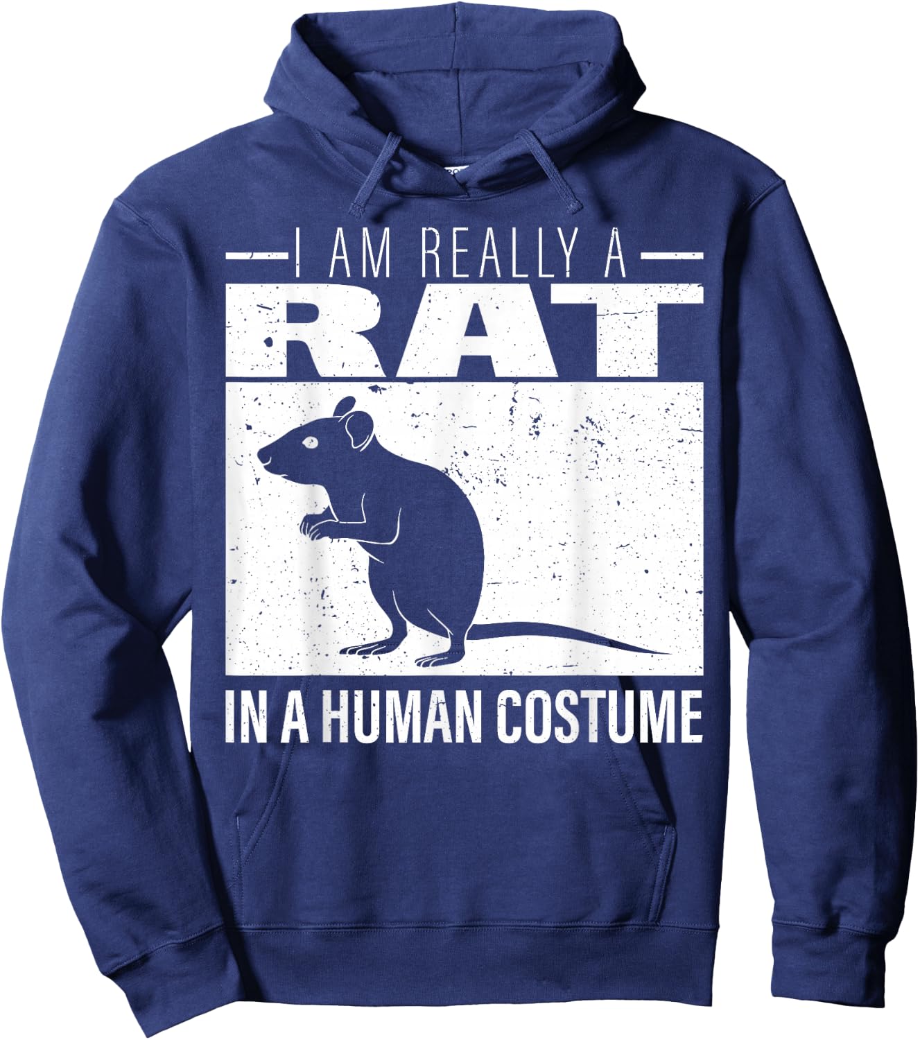 I am Really a Rat in a Human Costume Halloween Hoodie - Hoodie | Navy