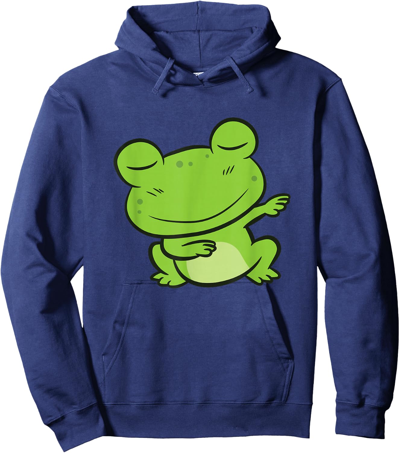 Cute Frog Dabbing Dancing Frog Hoodie - Hoodie | Navy