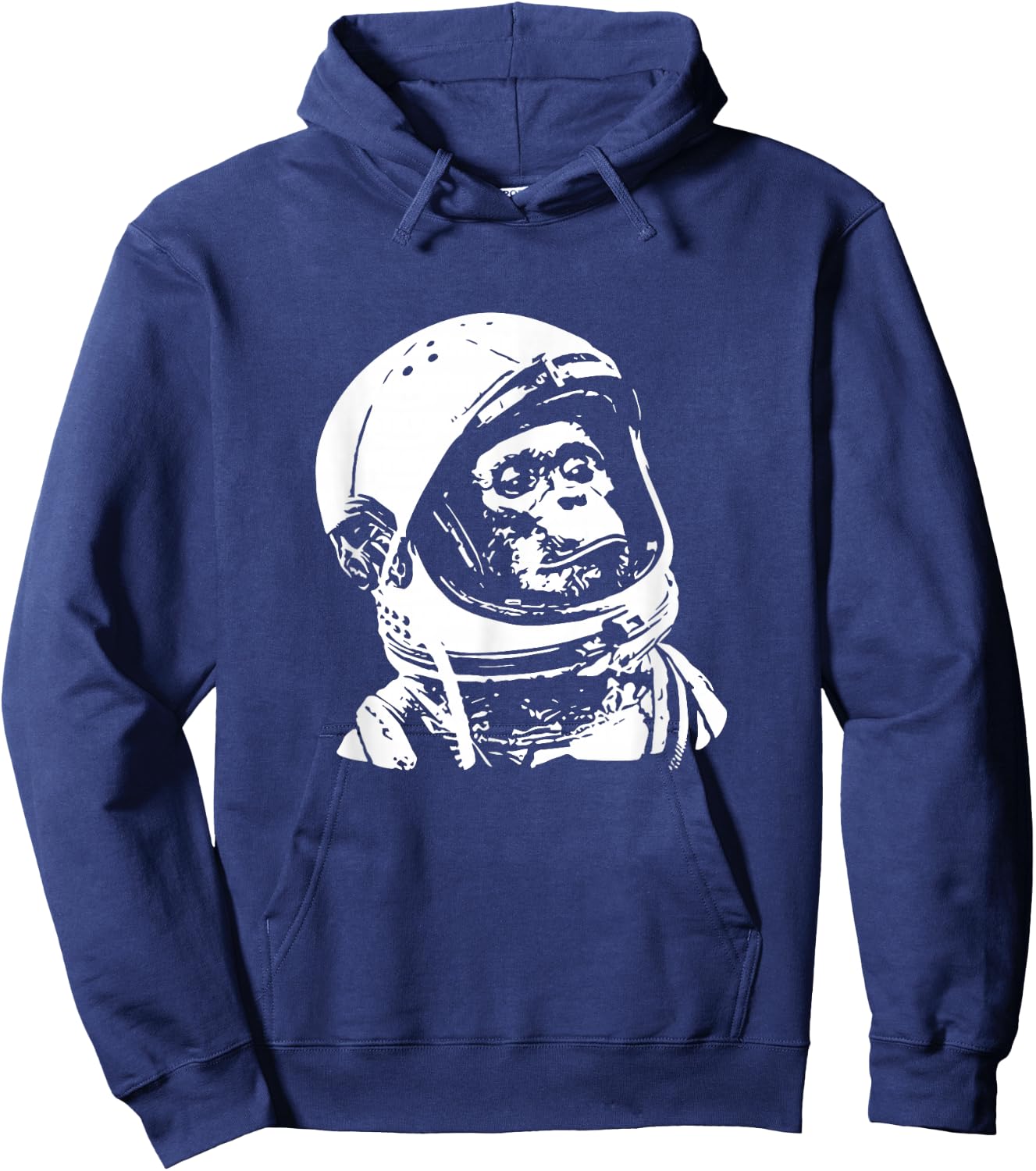 Vintage Space Travel Astronaut Monkey Hoodie - Hoodie | Navy