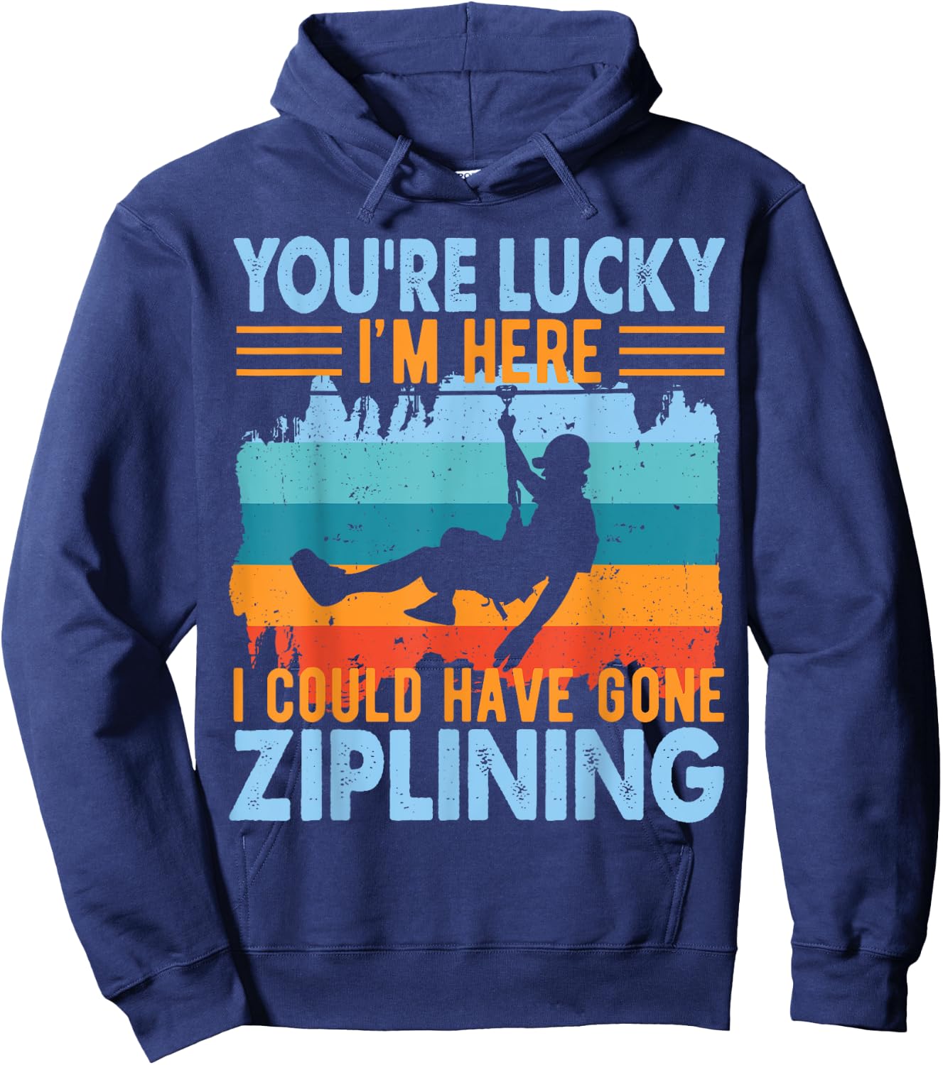 Ziplining Zip Line Zipline Adventure Hoodie - Hoodie | Navy