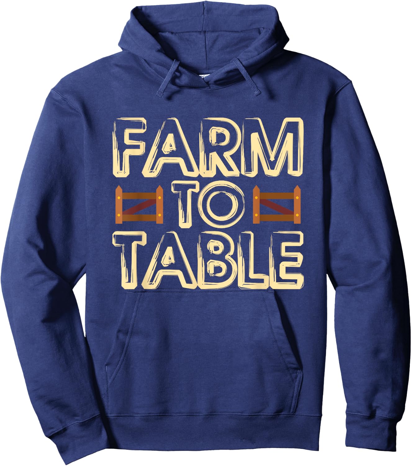 Farm to Table Eat Local Real Food Hoodie - Hoodie | Navy