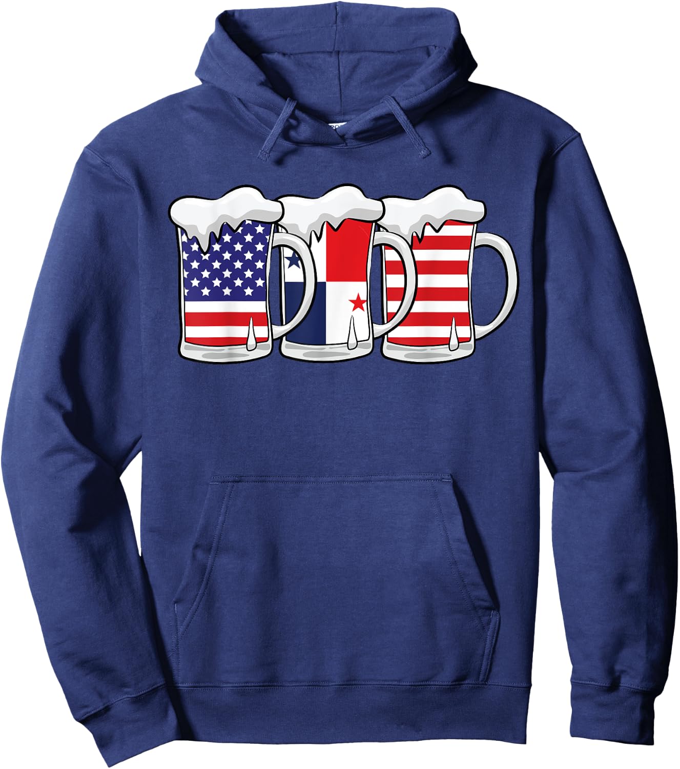 Beer USA Panama USA Panama Flag Hoodie - Hoodie | Navy
