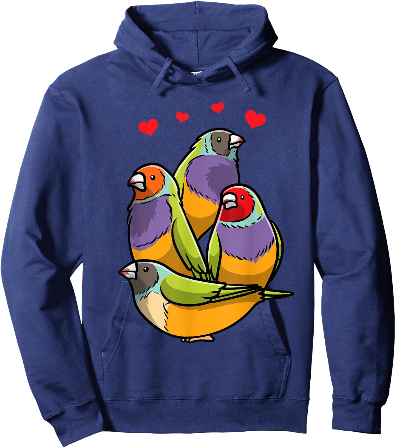 Gould's Finch Bird Gouldian Finch Hoodie - Hoodie | Navy