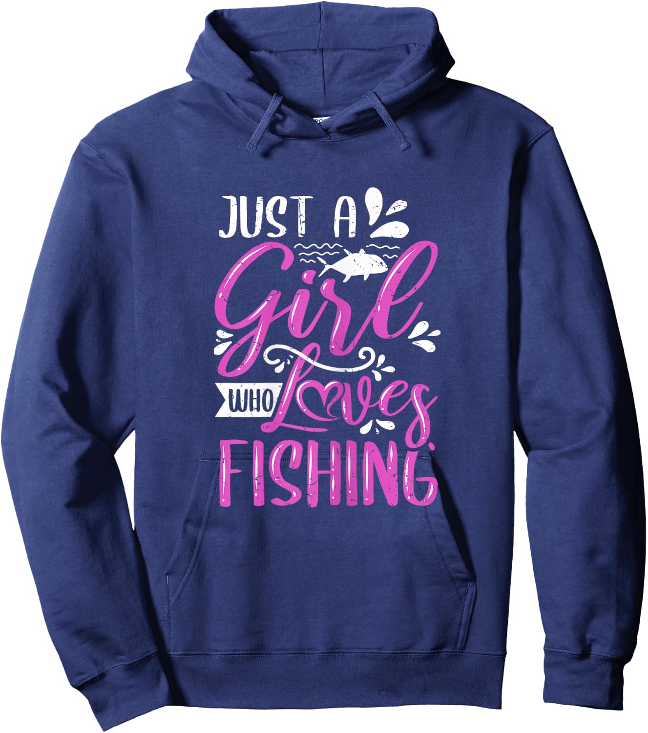 Fishers Sayings Just A Girl Who Loves Fishing Hoodie - Hoodie | Navy