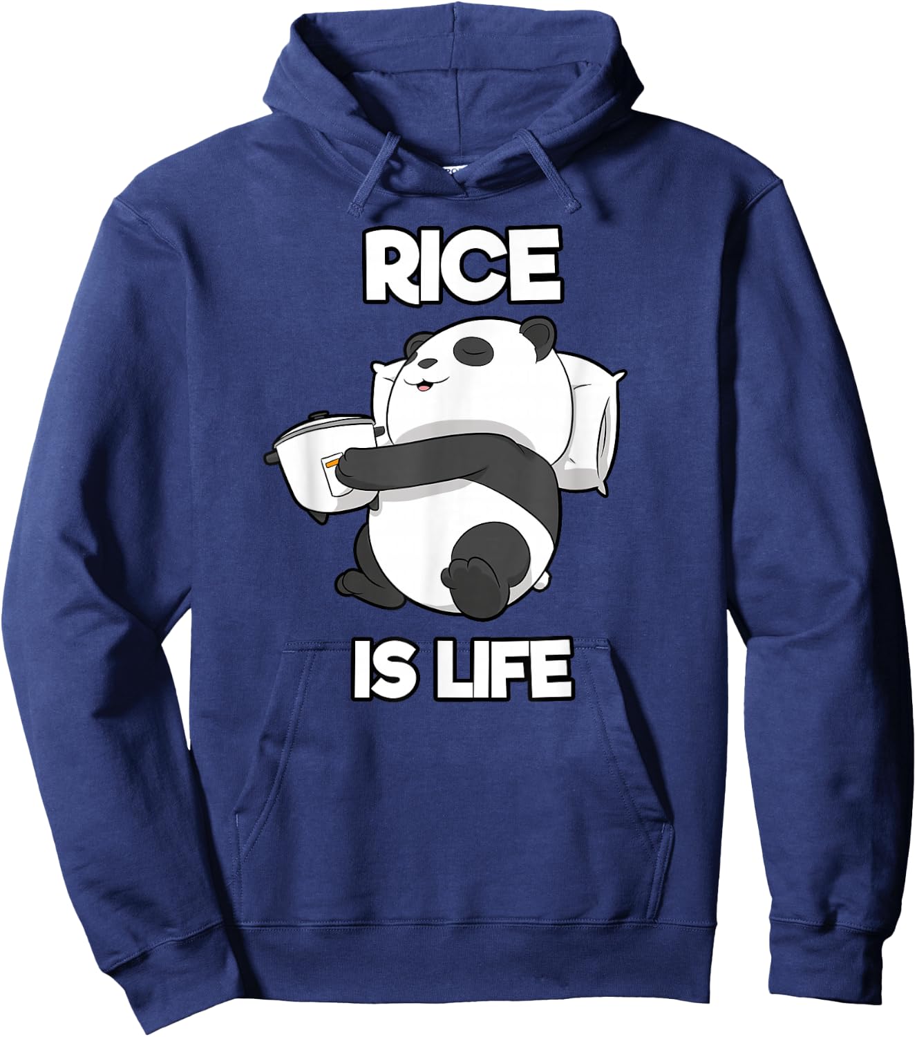 Panda Rice Is Life Rice Cooker Hoodie - Hoodie | Navy