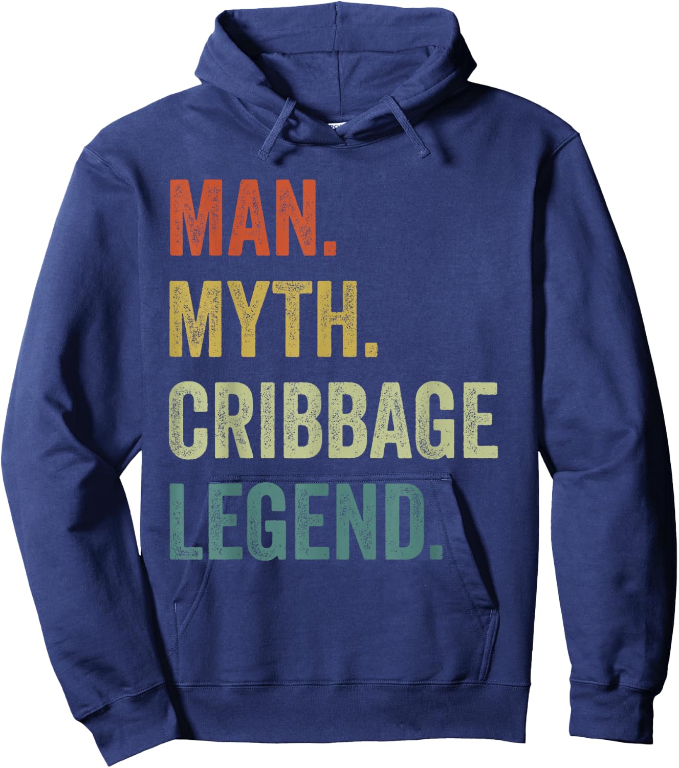 Cards Game Shirt , Man Myth Cribbage Legend Hoodie - Hoodie | Navy