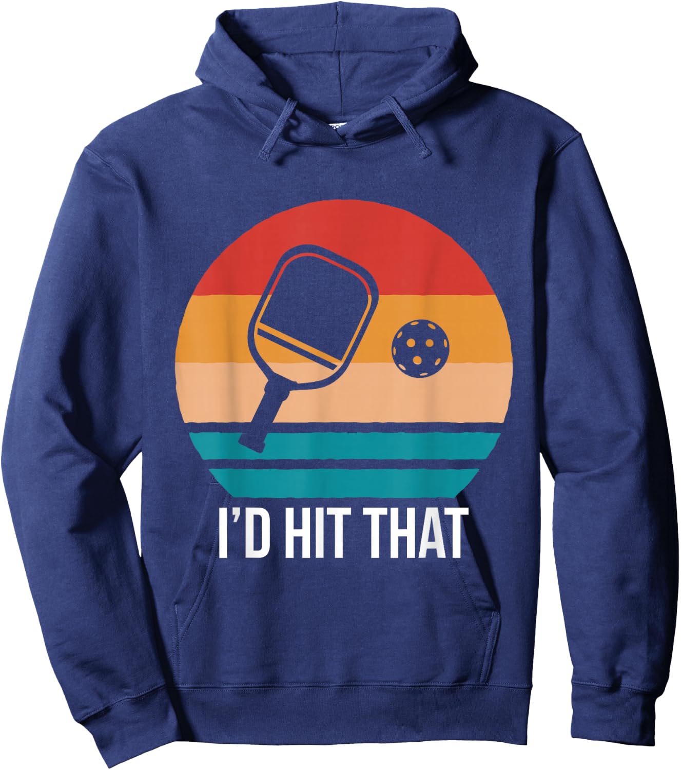 I Would Hit That Vintage Retro Pickleball Hoodie - Hoodie | Navy