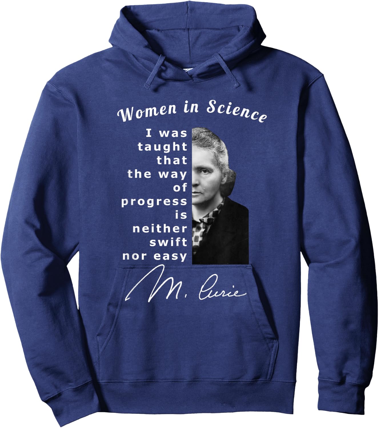Women in Science Marie Curie Scientist Hoodie - Hoodie | Navy