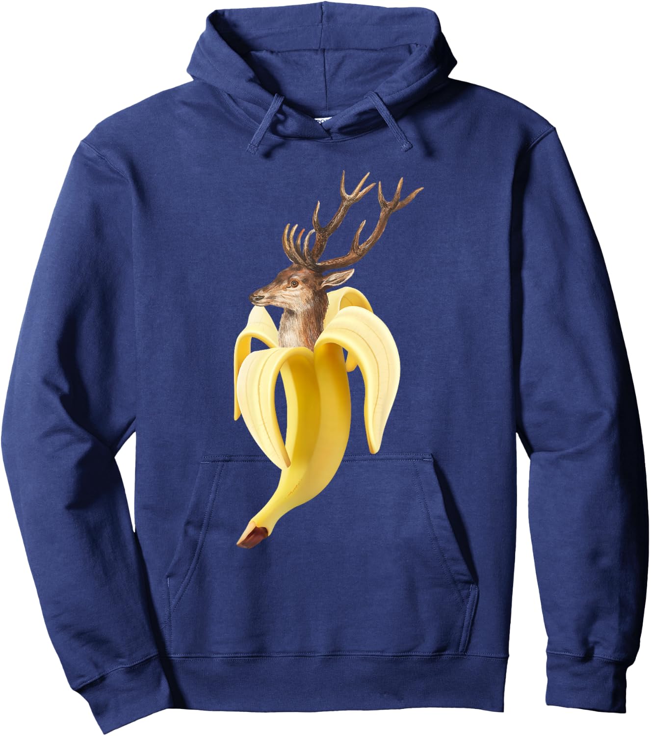 Deer in Banana Hunter Forest Deer Hoodie - Hoodie | Navy