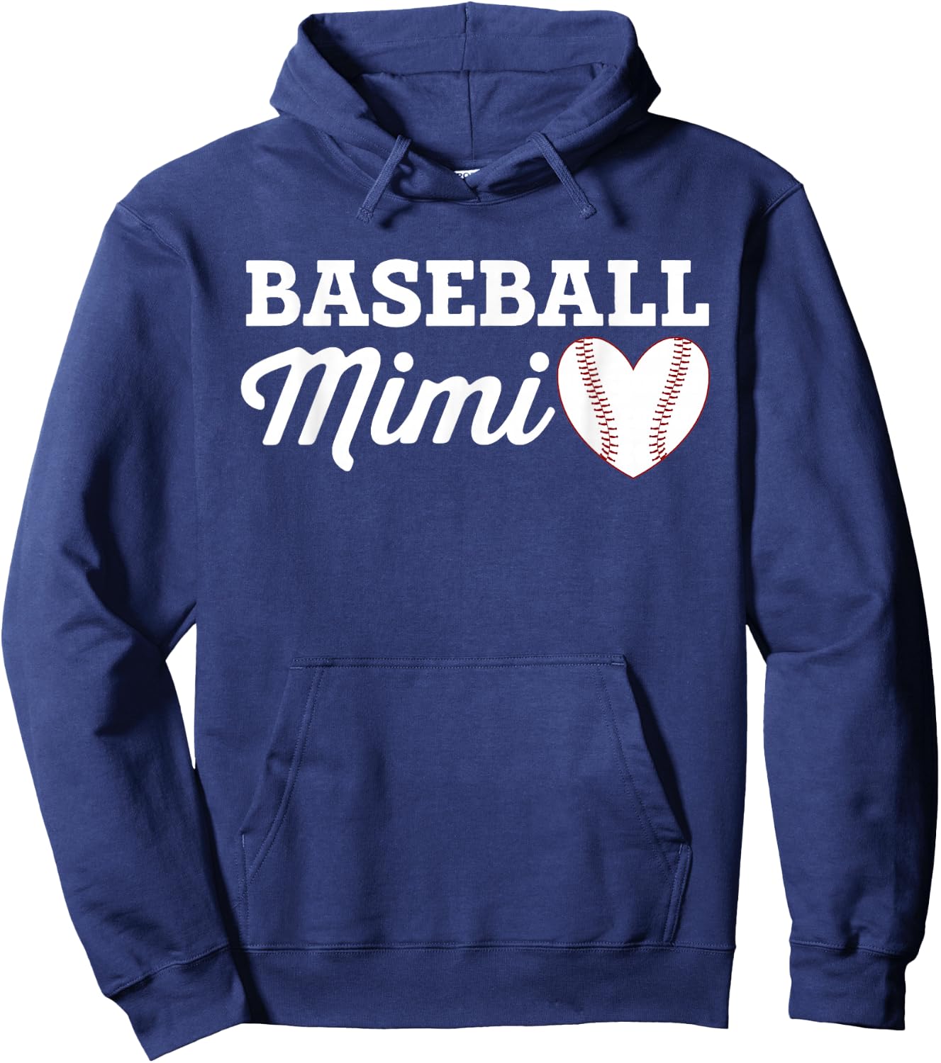 Baseball Mimi Love Heart Baseball Sports Hoodie - Hoodie | Navy