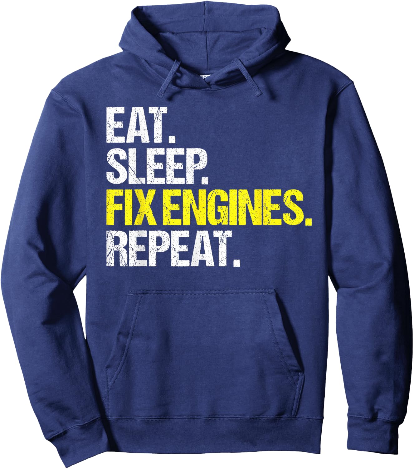 Small Engine Mechanic Eat Sleep Routine Hoodie - Hoodie | Navy
