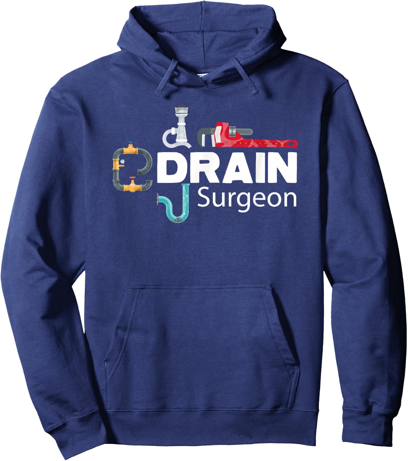 Drain Surgeon Funny Plumber Hoodie - Hoodie | Navy