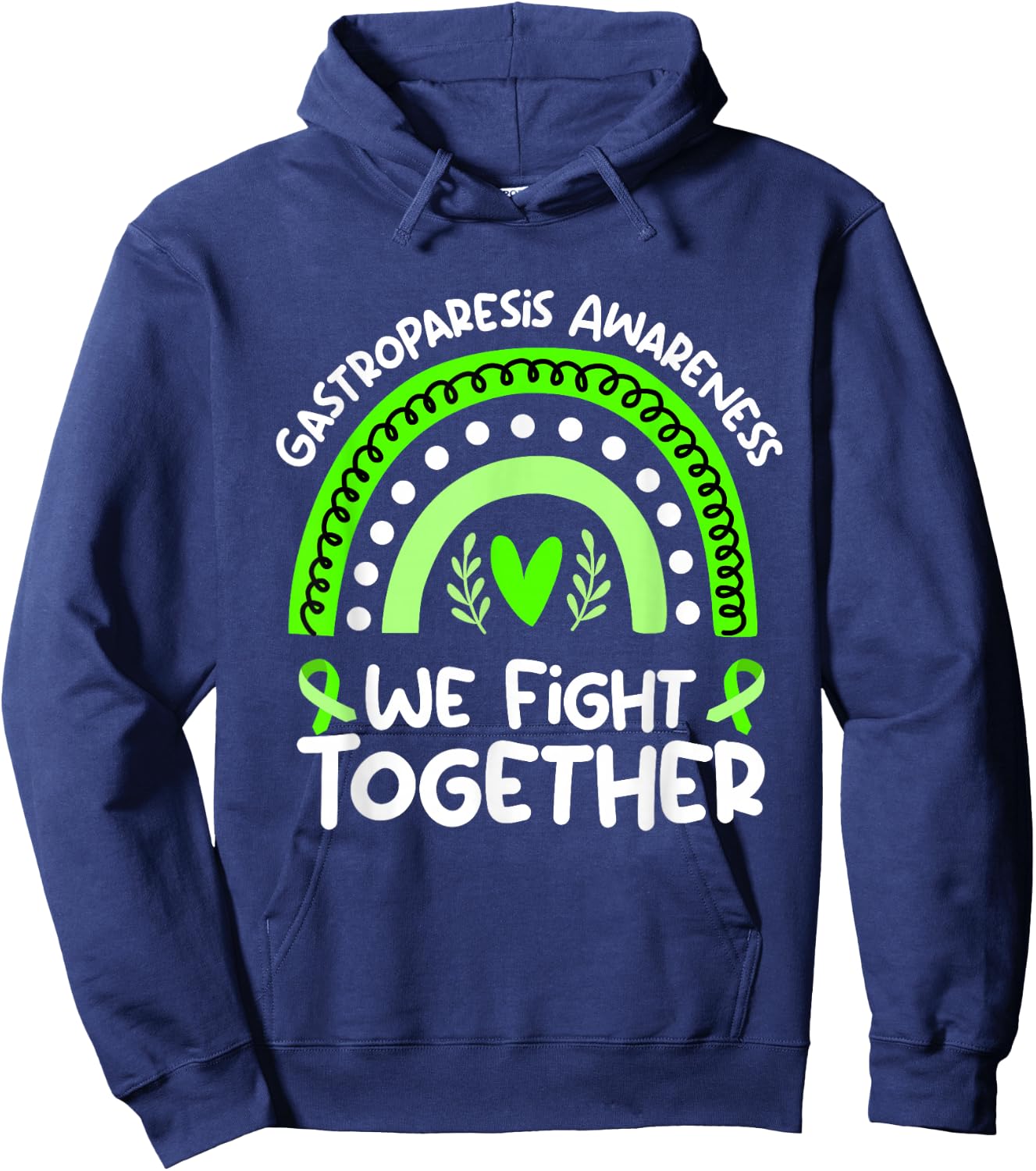 We Fight Together | Gastroparesis Awareness Hoodie - Hoodie | Navy