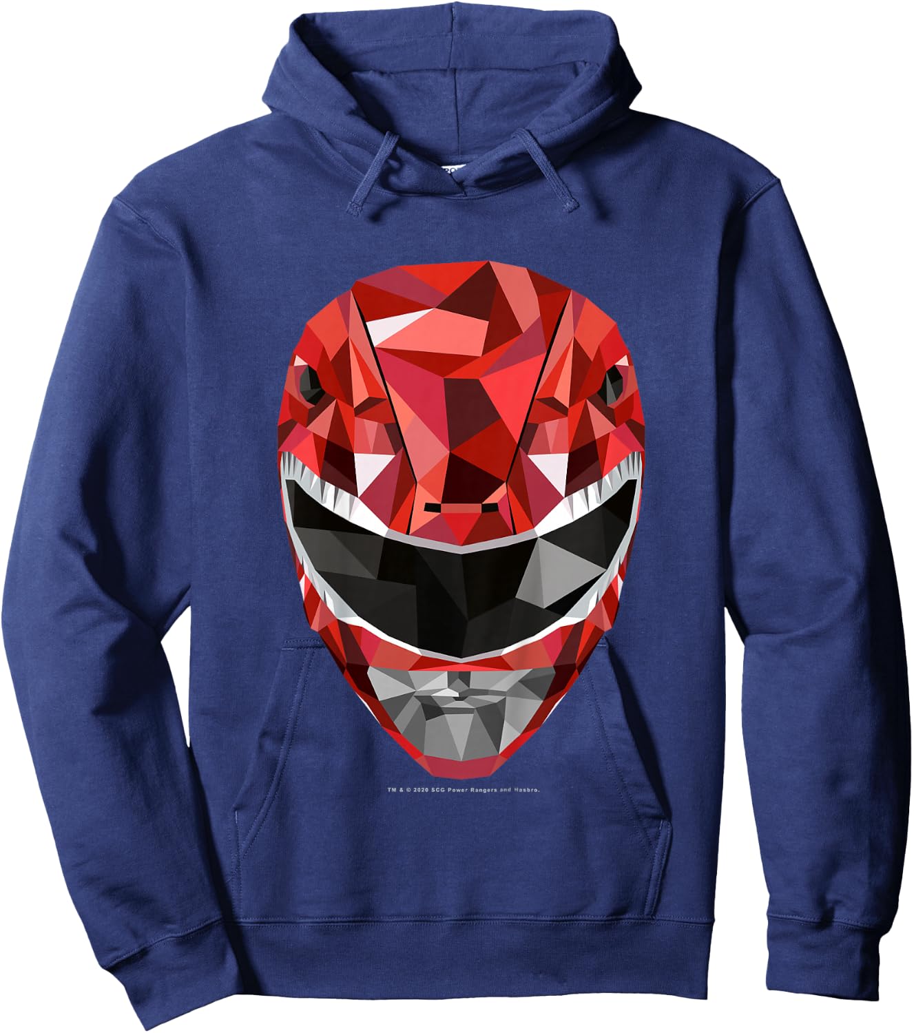 Power Rangers Red Ranger Geometric Helmet Hoodie - Hoodie | Navy