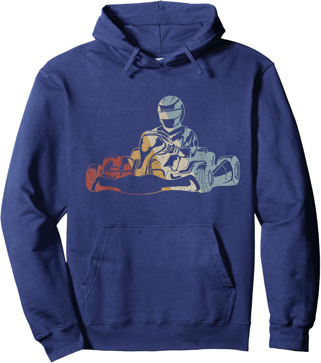 Go-Kart Retro Style Vintage Hoodie - Hoodie | Navy