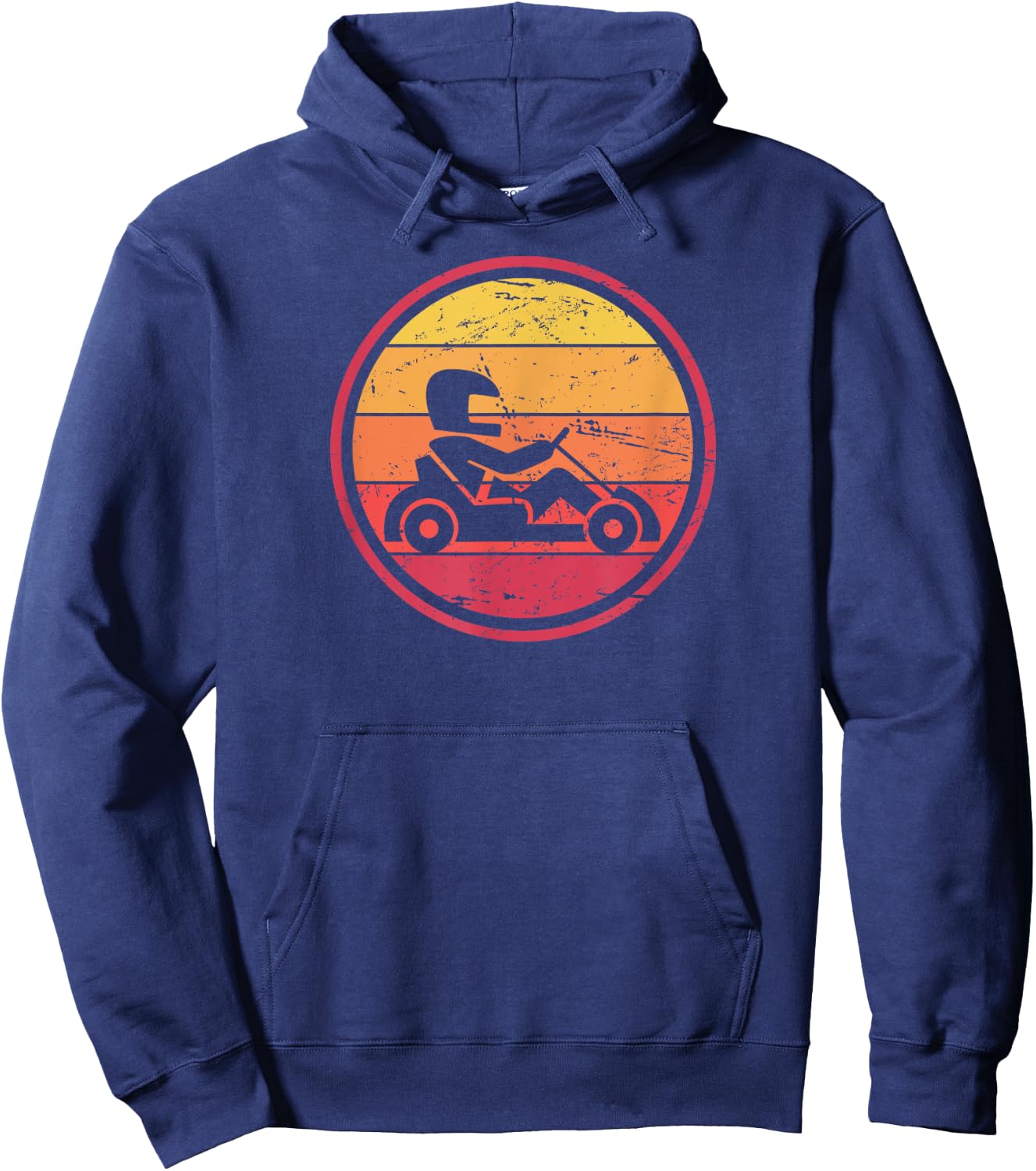 Go Cart Racing Gift "Retro Vintage" - Go Kart Hoodie - Hoodie | Navy