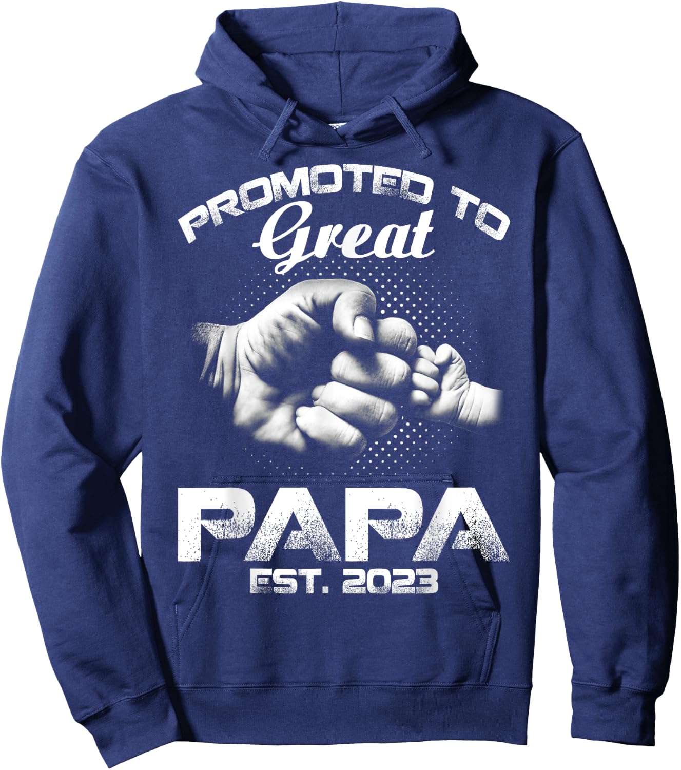 Promoted To Great Papa Est 2023 Hoodie - Hoodie | Navy