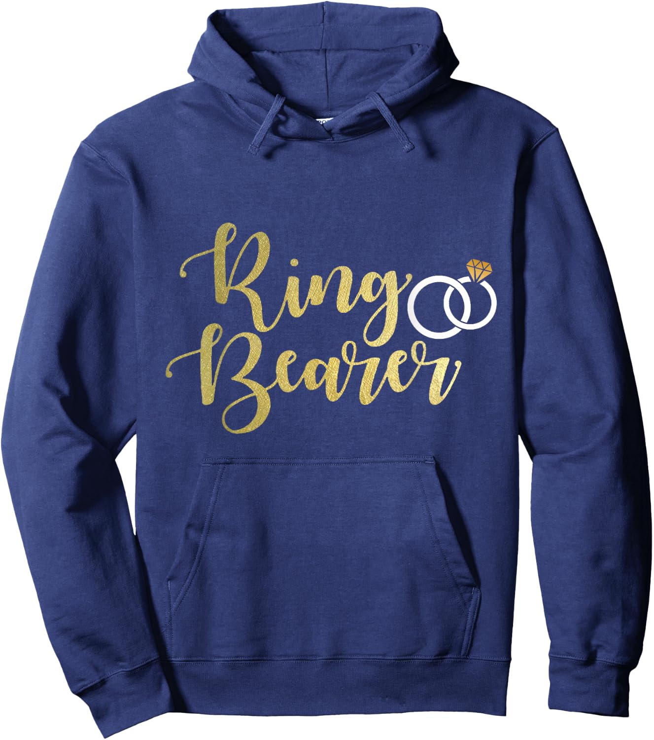 Ring Bearer , Bride Groom Wedding Party Gift Hoodie - Hoodie | Navy