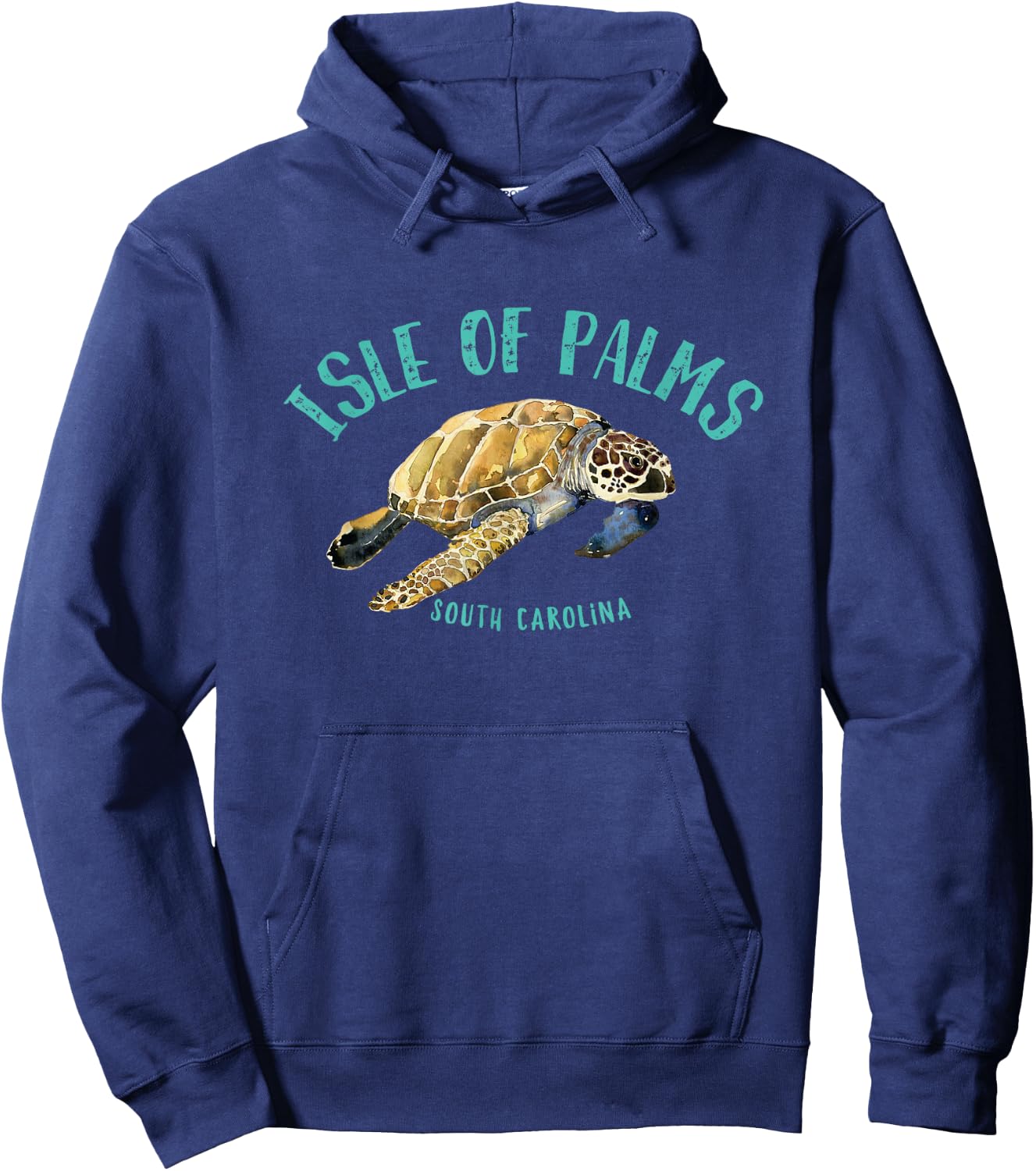 Isle of Palms South Carolina Sea Turtle Design Hoodie - Hoodie | Navy