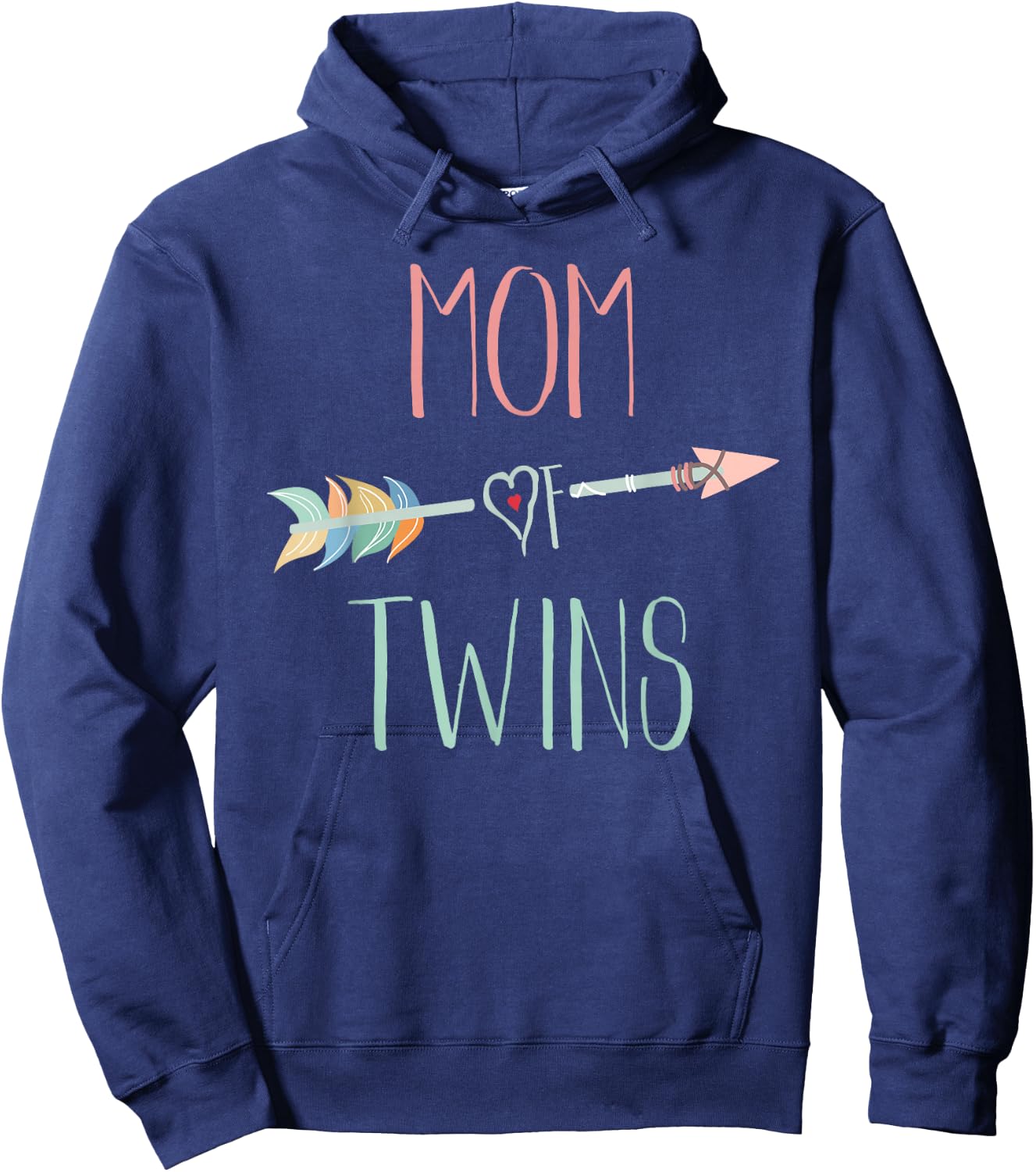 Mom of Twins Mother's Day Gift Hoodie - Hoodie | Navy