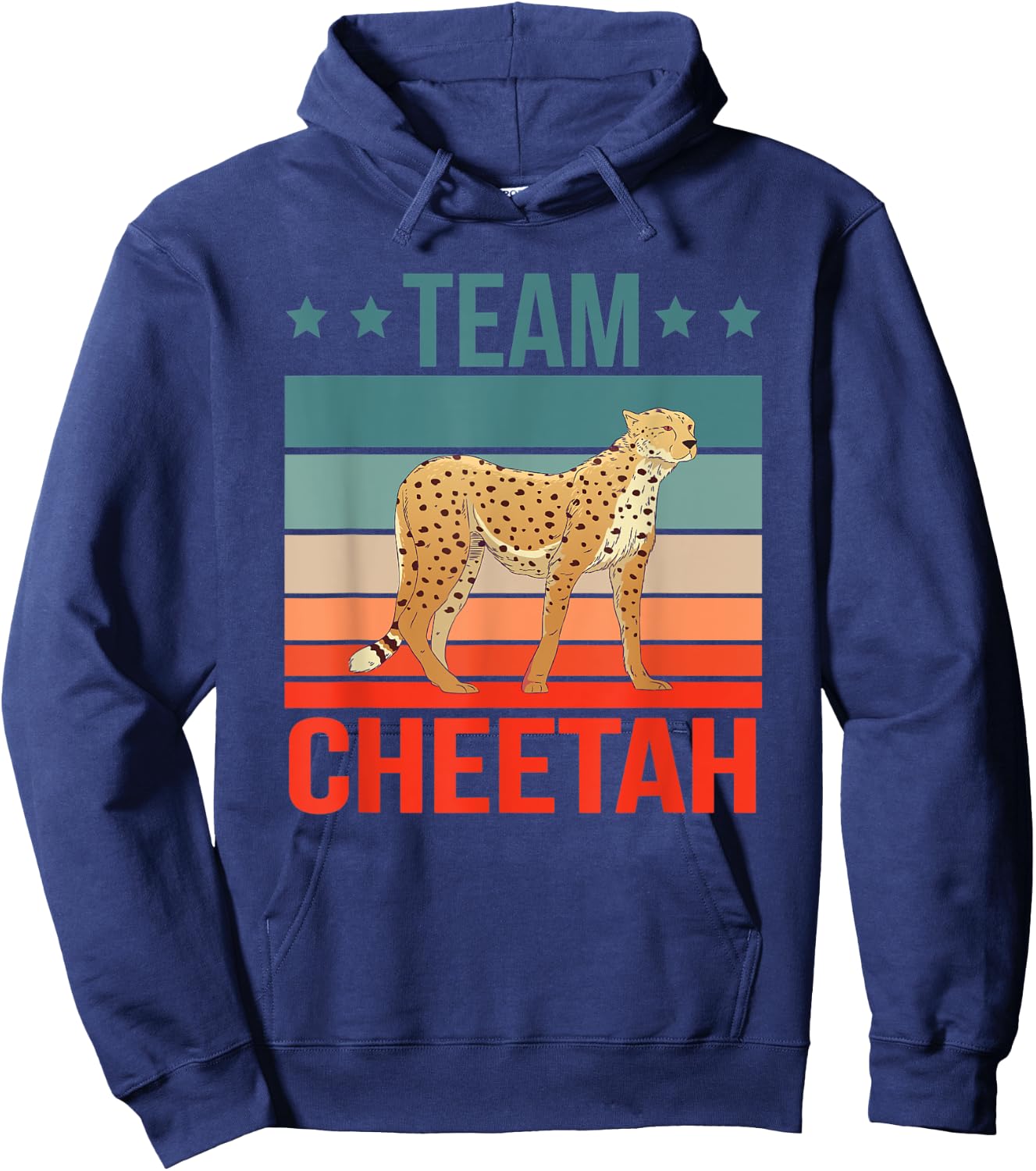 Team Cheetah Quote Wildcat Cat Cheetah Hoodie - Hoodie | Navy