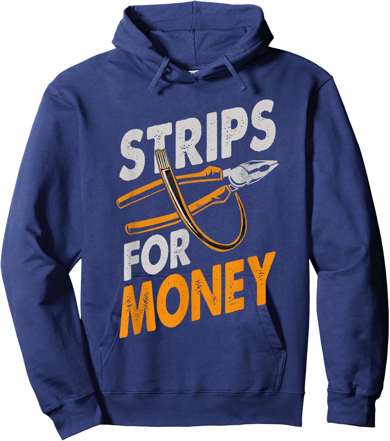 Powerline Electrical Dad Electricians Strips Hoodie - Hoodie | Navy