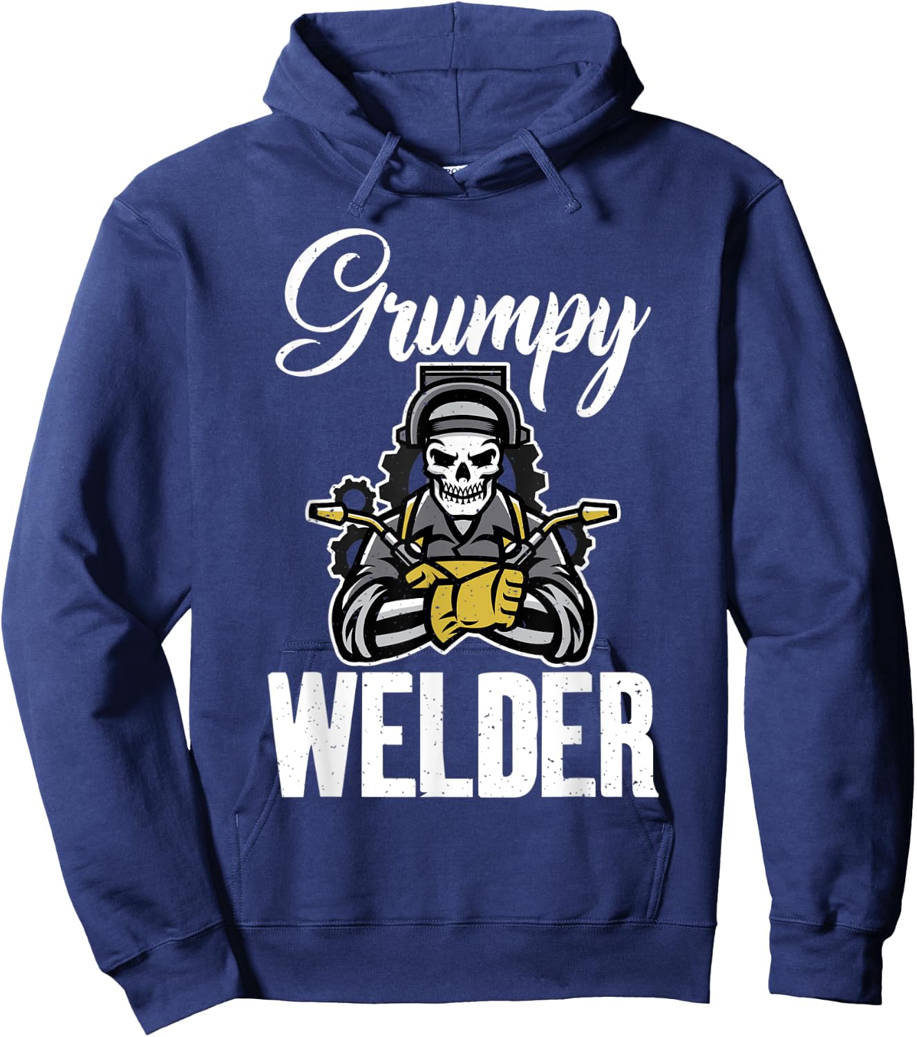 Welding Grumpy Welder Hoodie - Hoodie | Navy