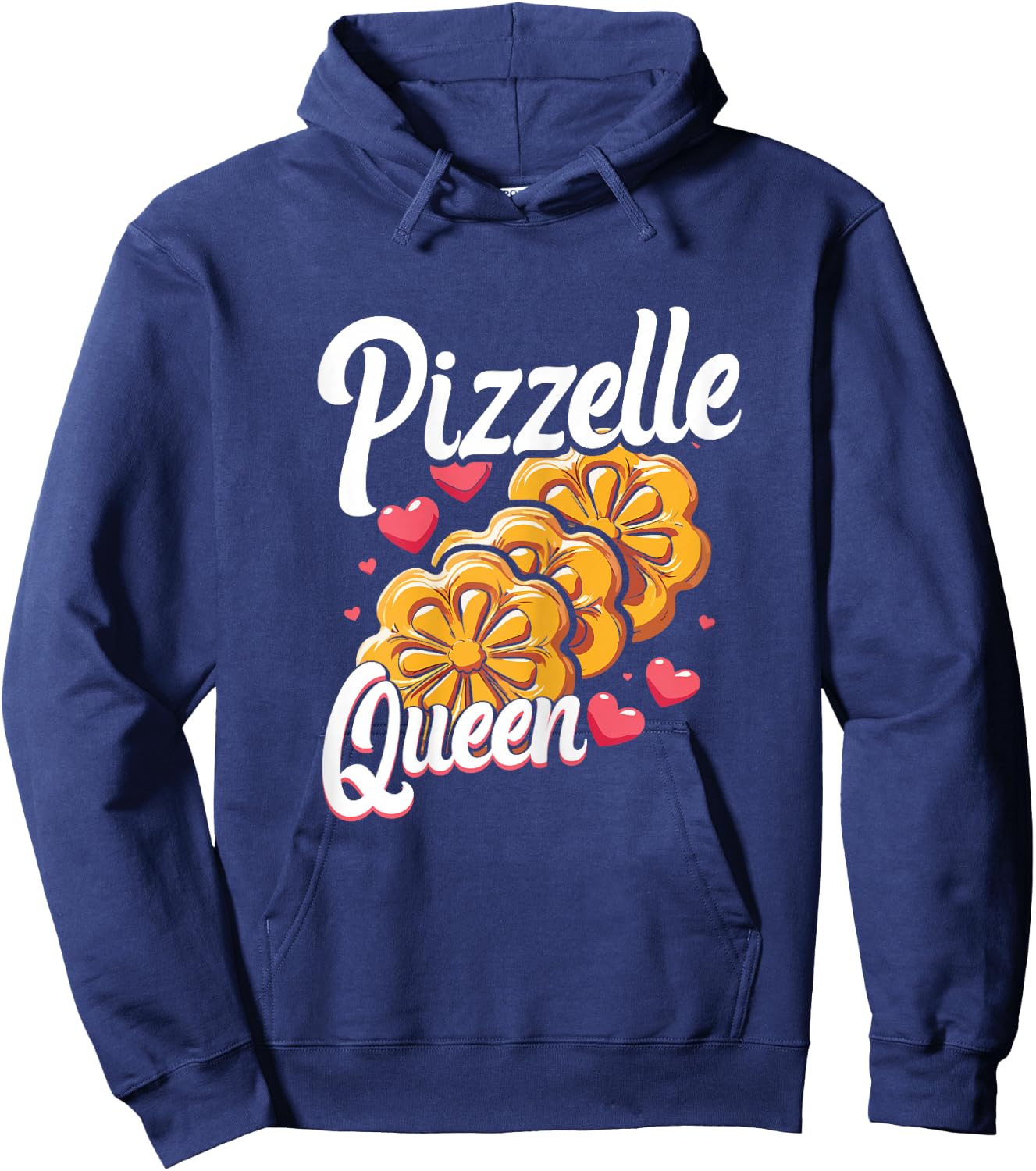 Pizzelle Queen Italian Waffle Cookie Lover Hoodie - Hoodie | Navy
