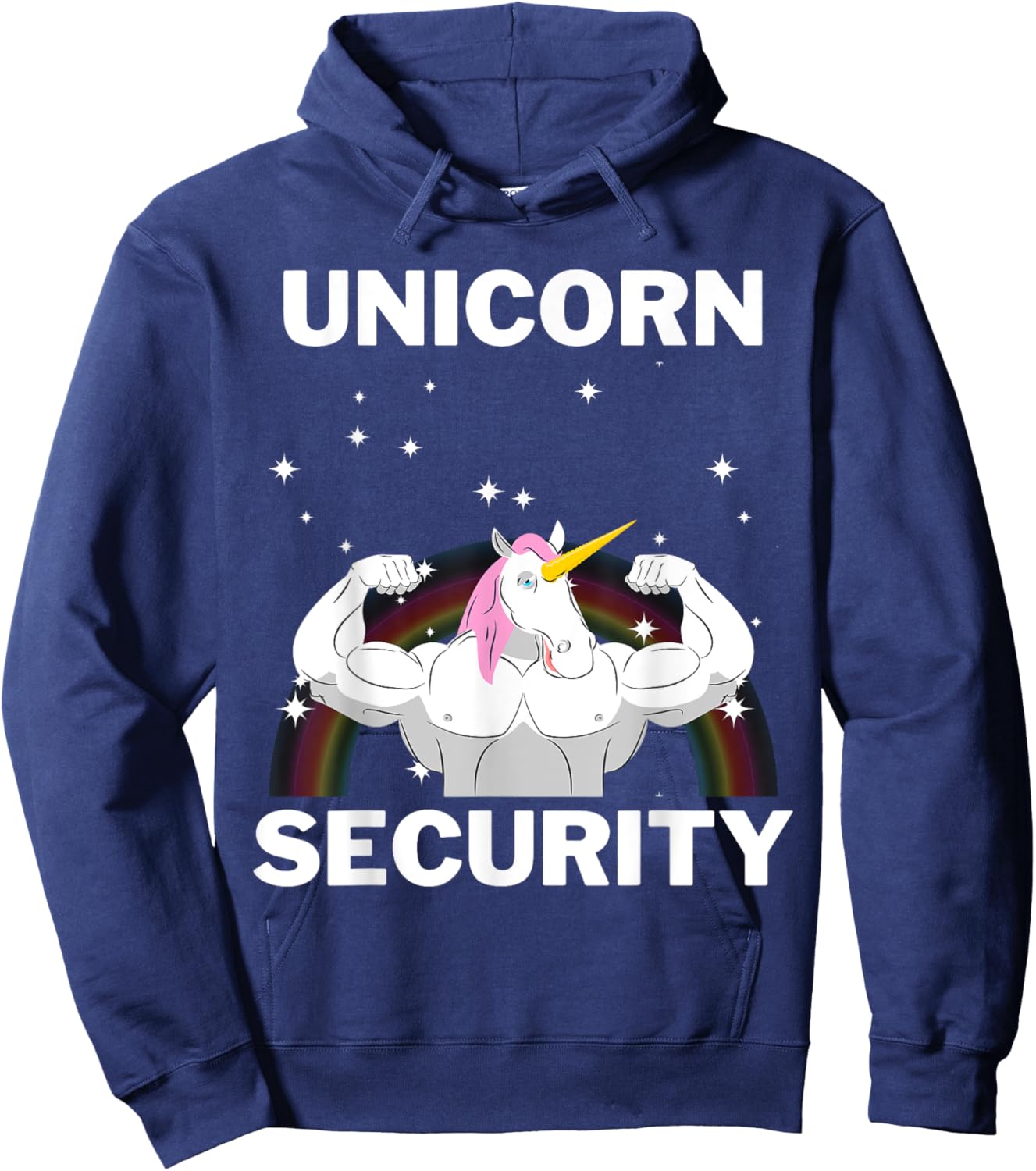 Unicorn Security Funny Gift Buff Strong Hoodie - Hoodie | Navy